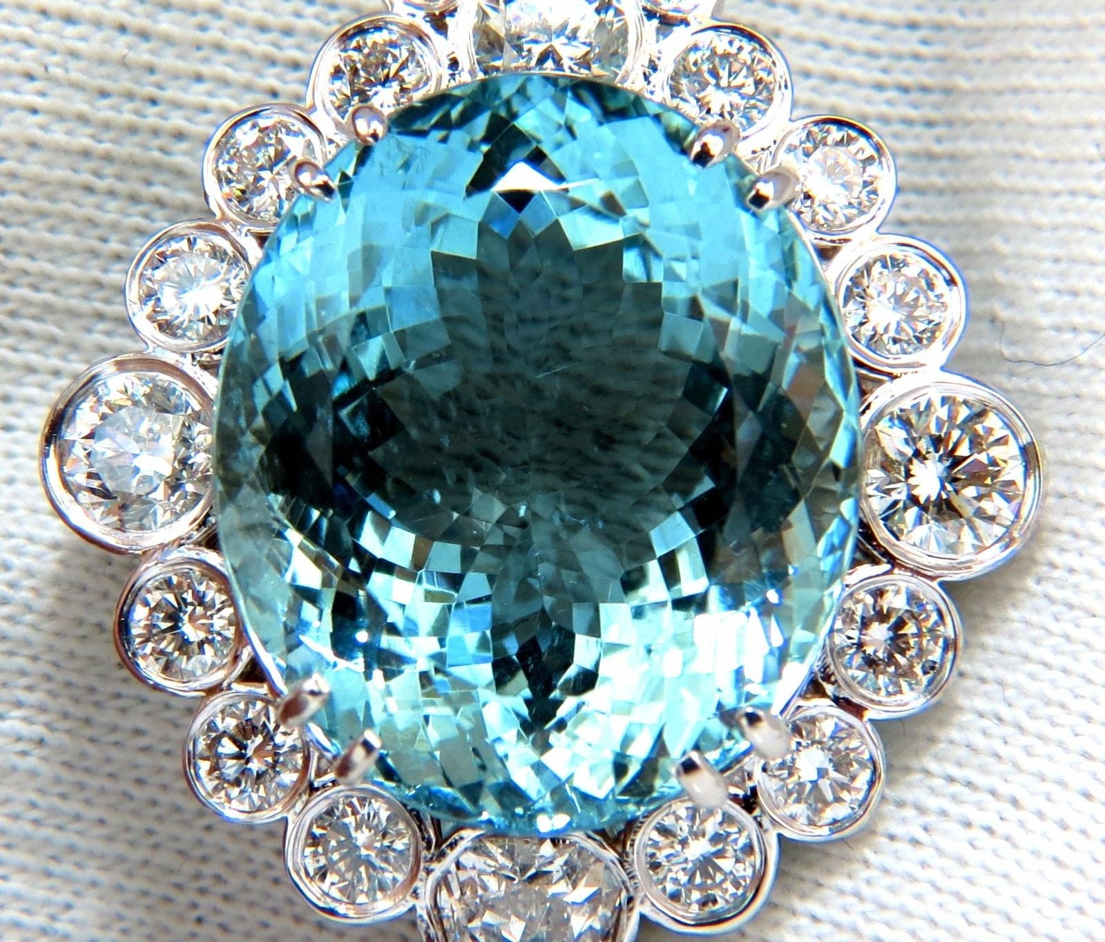 33.71CT GIA Certified Natural Blue Aquamarine Diamond Necklace - Elegant Jewelry for Women, Perfect for Weddings, Anniversaries & Special Occasions