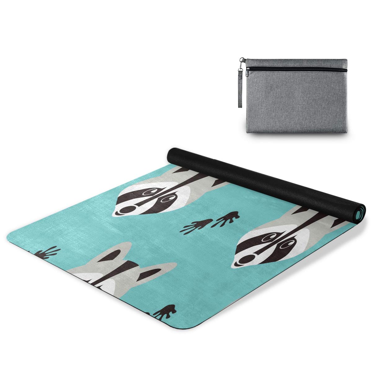 Premium Non-Slip Raccoon Print Yoga Mat - 71