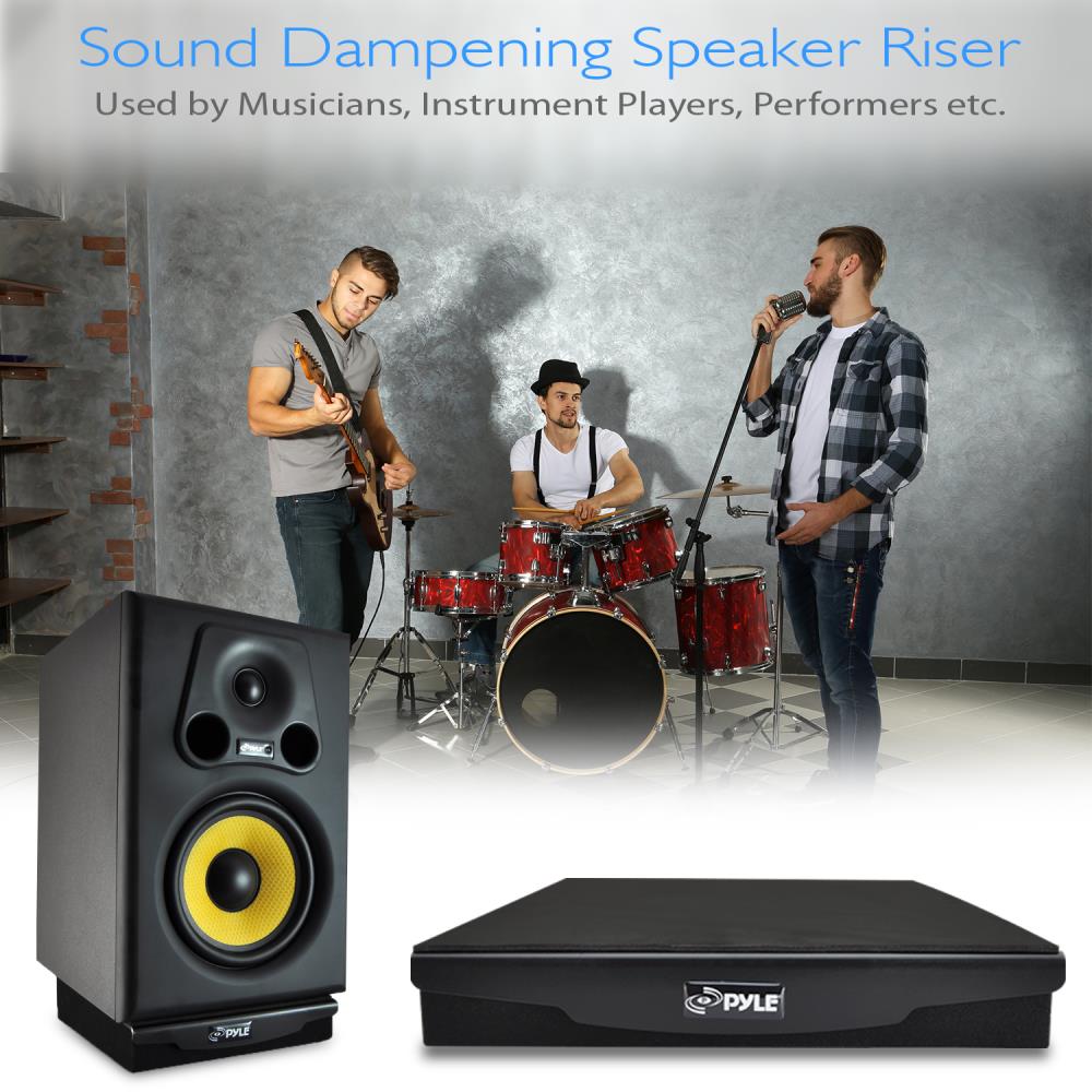 Premium Acoustic Isolation Speaker Riser - Studio Monitor Isolation Pads for Noise Reduction & Vibration Control - Perfect for Home Studios, Podcasting & Music Production