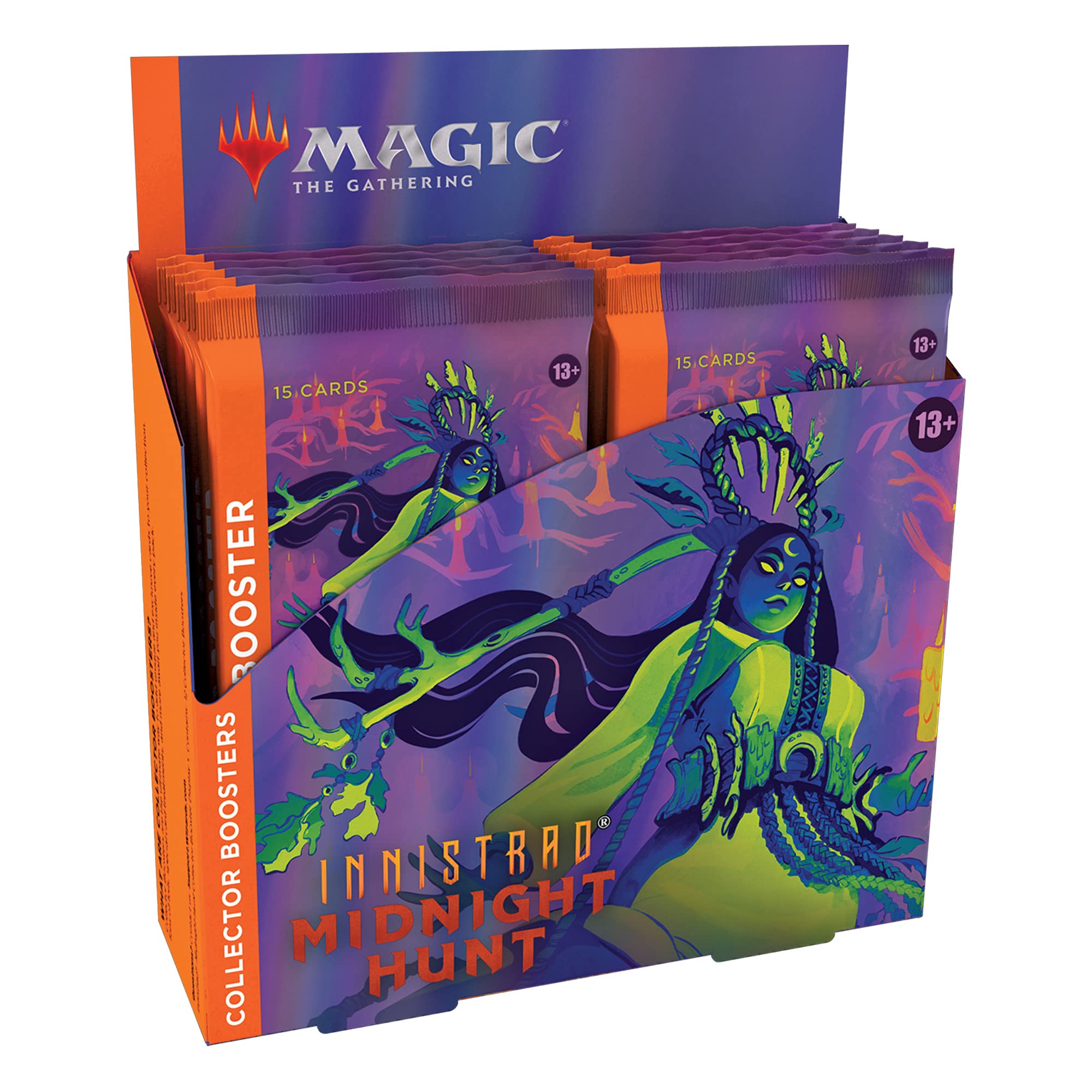 Magic: The Gathering Innistrad: Midnight Hunt Collector Booster Box - 12 Packs (180 Cards) | MTG Trading Card Game | Perfect for Collectors & Tournaments