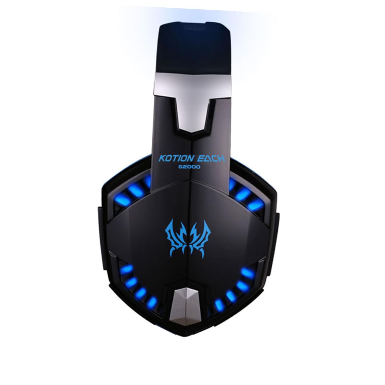 KONTONTY Gaming Headset with LED Lights - Noise Cancelling Microphone, Soft Memory Foam Cushions - Comfortable for PS5, Xbox, PC Gaming - Perfect for Online Multiplayer & Streaming (Black)