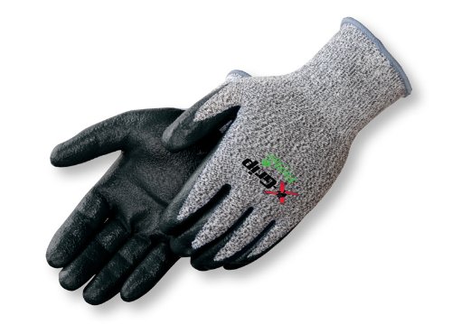 Liberty Glove & Safety F4930BK/XL X-Grip High-Performance Cut Resistant Gloves - Polyethylene Fiber with Nitrile Palm Coating, X-Large, Black (12 Pack) - Ideal for Construction, Warehouse & Industrial Work