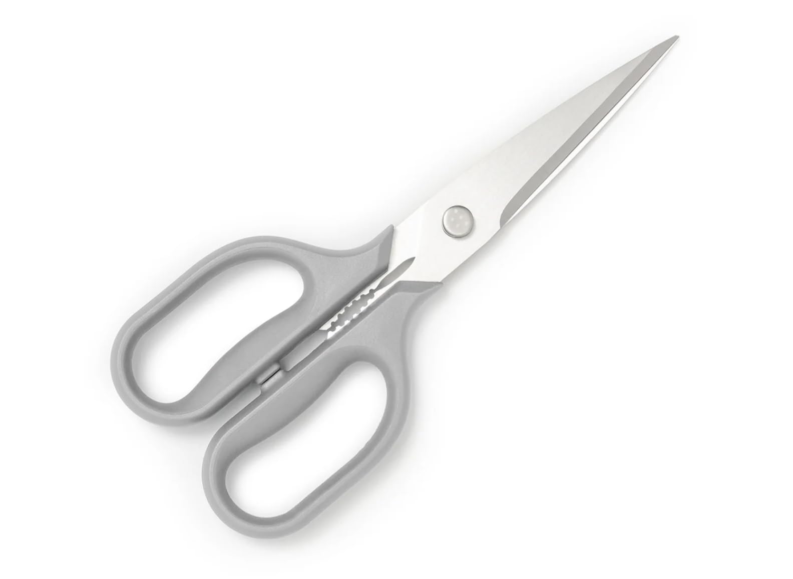 Misen Heavy Duty Kitchen Shears - Professional Multi-Purpose Cooking Scissors for Cutting Meat, Poultry, Herbs & Vegetables - Dishwasher Safe Kitchen Shears with Ergonomic Ambidextrous Handle (Gray) - Perfect for Meal Prep, Butchering & Food Preparation