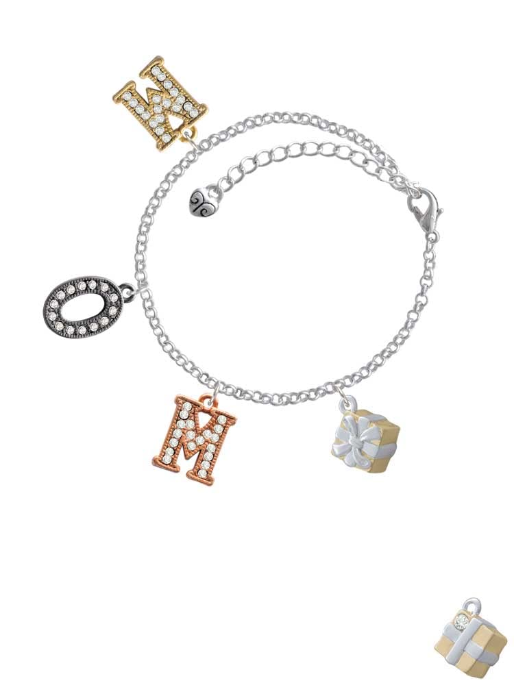 Delight Jewelry 3D Gift Box with Bow - Multi-Color Crystal Charm Bracelet for Mom, 6+2 Inch Extender | Perfect Birthday, Anniversary & Mother's Day Present