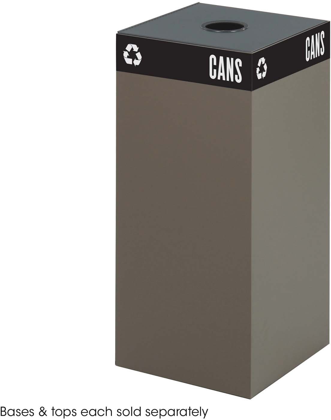 Public Square® 31 Gallon Recycling Trash Can Base - Heavy Duty Outdoor Garbage Bin for Home, Office & Commercial Use [Model 2982] - Perfect for Recycling Centers, Kitchens, Garages & Public Spaces
