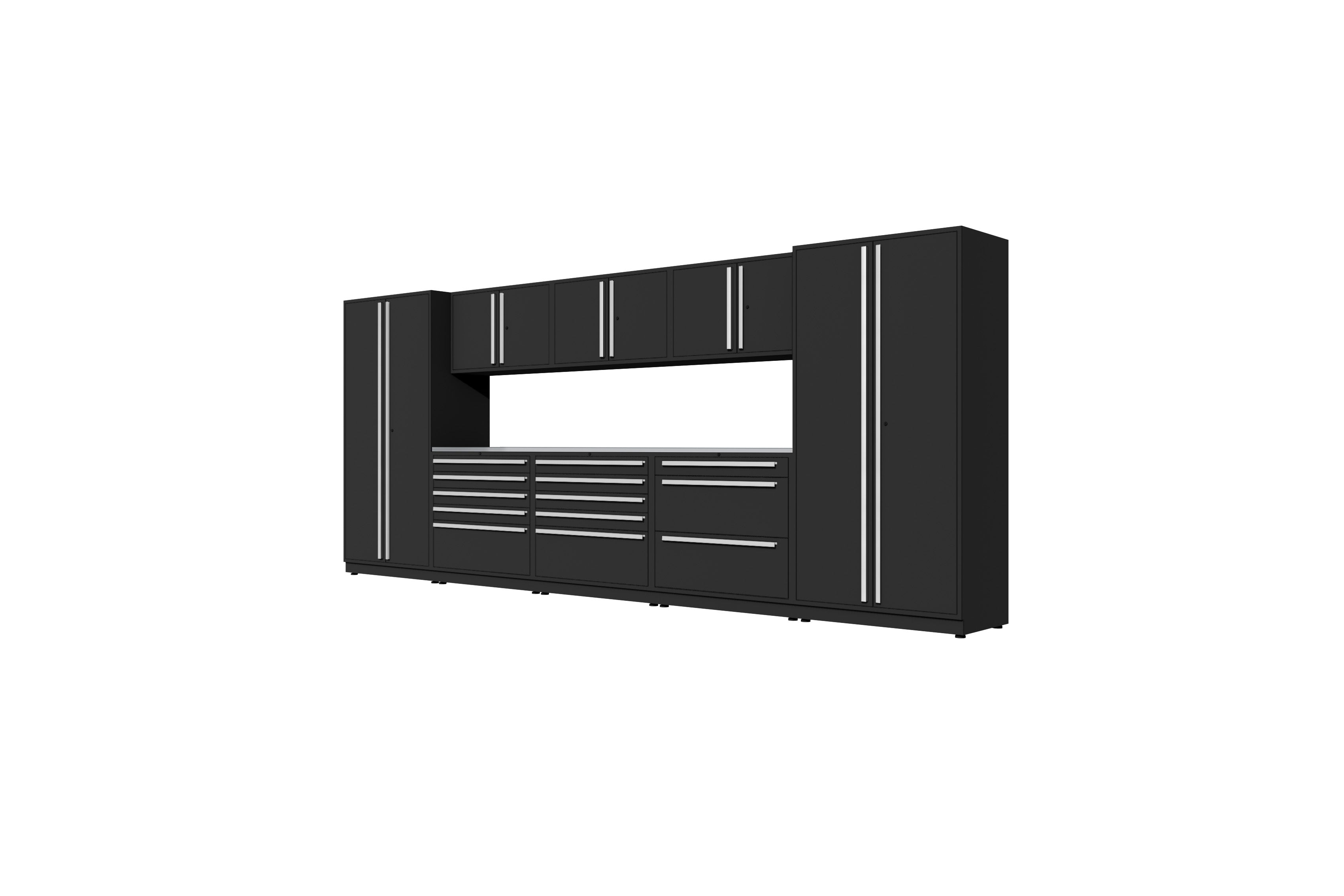 ProSlat Fusion Plus 200 Full Locker Preconfigured Array - Wall Mounted Garage Storage System for Tools & Equipment Organization