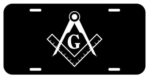 Freemason Metal Novelty License Plate - Masonic Car Tag with Logo for Cars & Trucks - Perfect for Masonic Lodge Members, Car Enthusiasts & Gift Giving