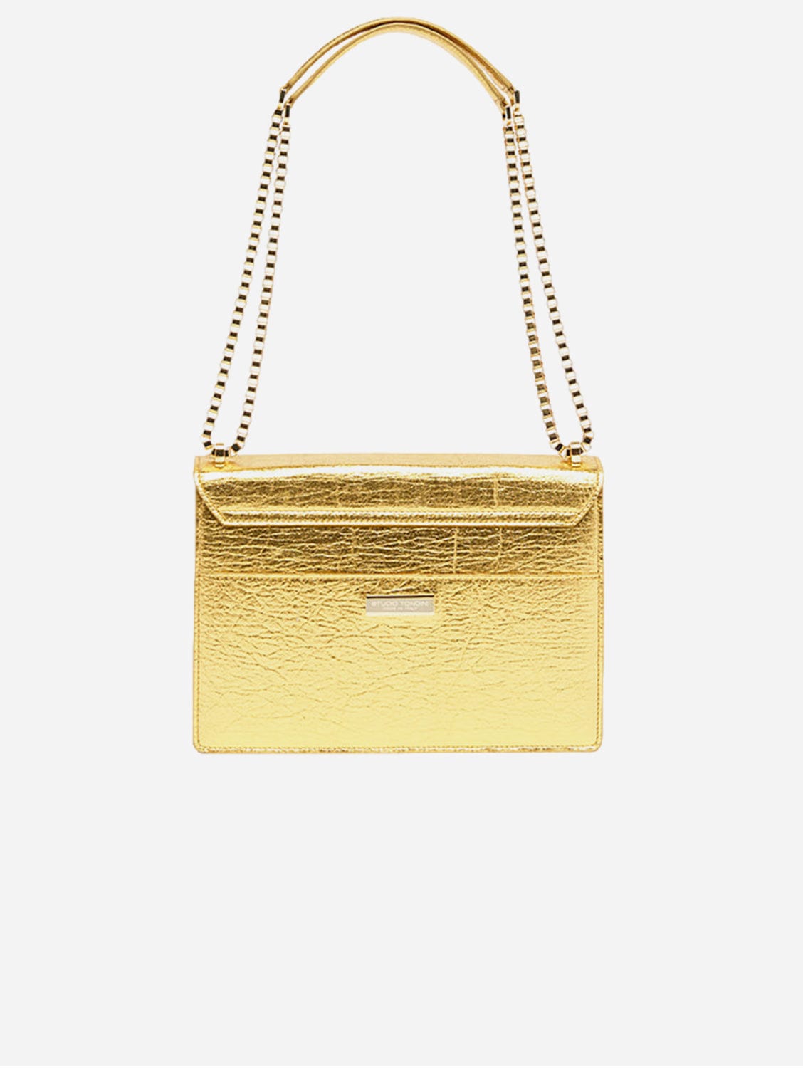 Vegan Leather Shoulder Bag - Cristiana Pinatex® Gold Metallic Crossbody Purse for Women | Ethical Fashion Accessory for Work, Travel & Everyday Use