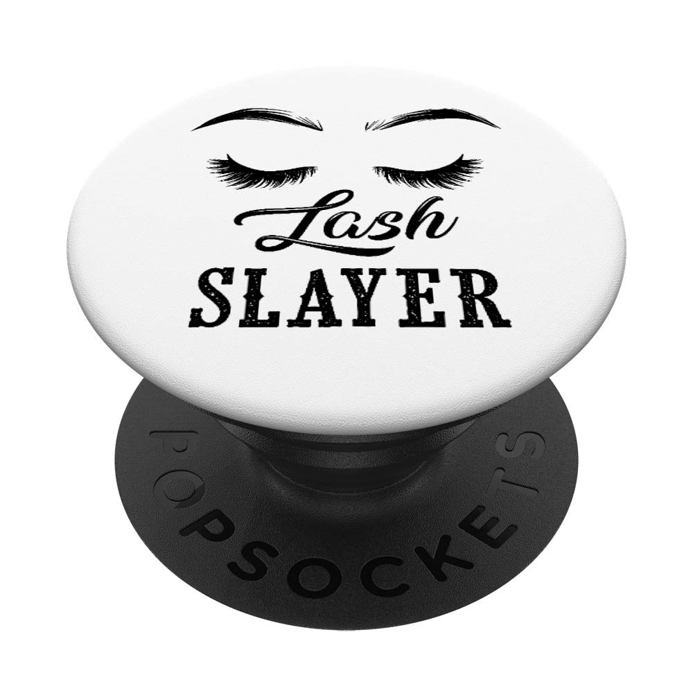 Lash Slayer PopSockets PopGrip - Swappable Phone Grip for Eyelash Technicians | Perfect Gift for Lash Artists & Beauty Professionals | Use for Phones, Tablets & Daily Life