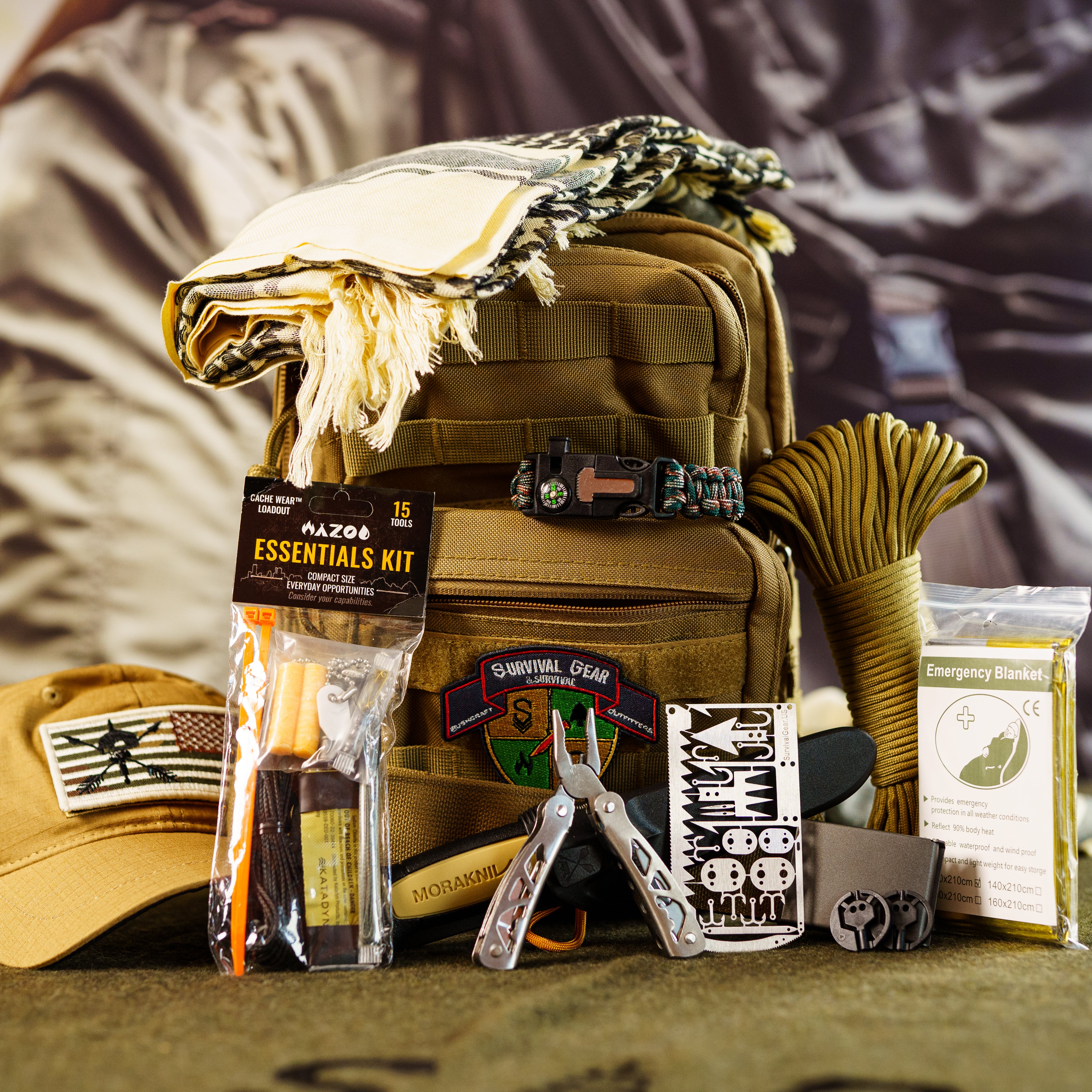 Coyote Kit - Premium Outdoor Survival Gear for Camping, Hiking & Emergency Preparedness | Essential Tools for Wilderness Adventures