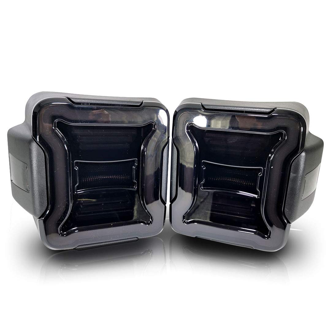 Smoked LED Tail Lights for Jeep Wrangler JL & JLU (2018-2020+) - Waterproof, Plug & Play - Perfect for Off-Roading, Night Driving & Custom Jeep Builds