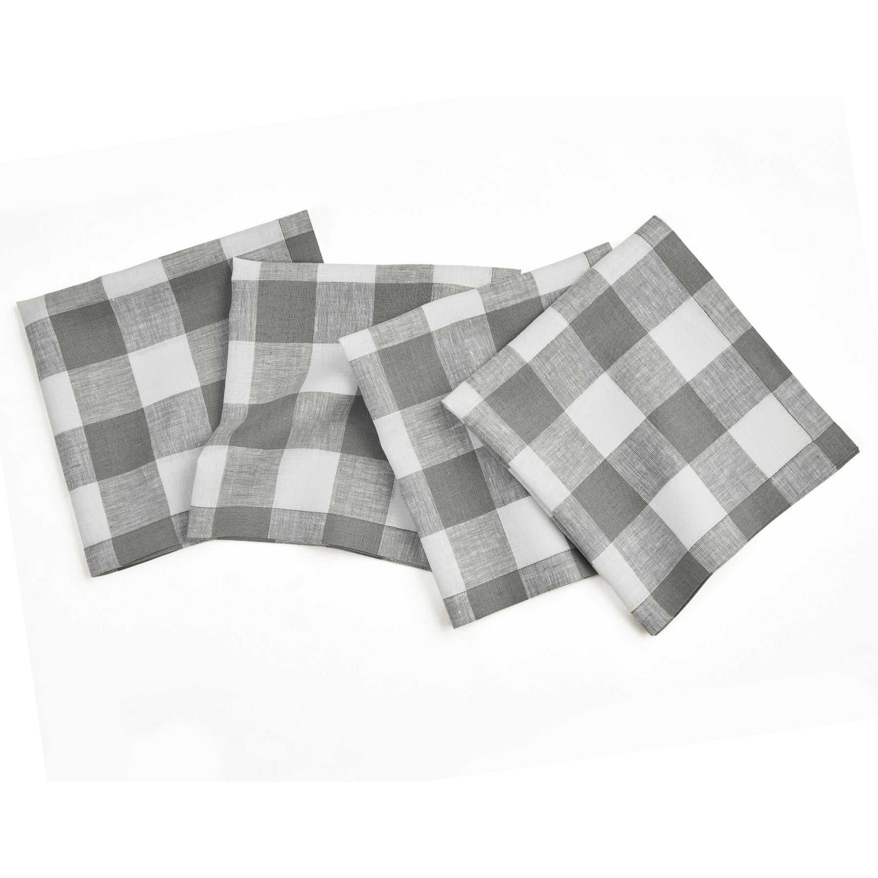 Buffalo Check Cotton Napkins - Set of 4 Premium Dinner Napkins for Holiday Table Setting, Christmas Decor & Farmhouse Dining - Reusable & Washable