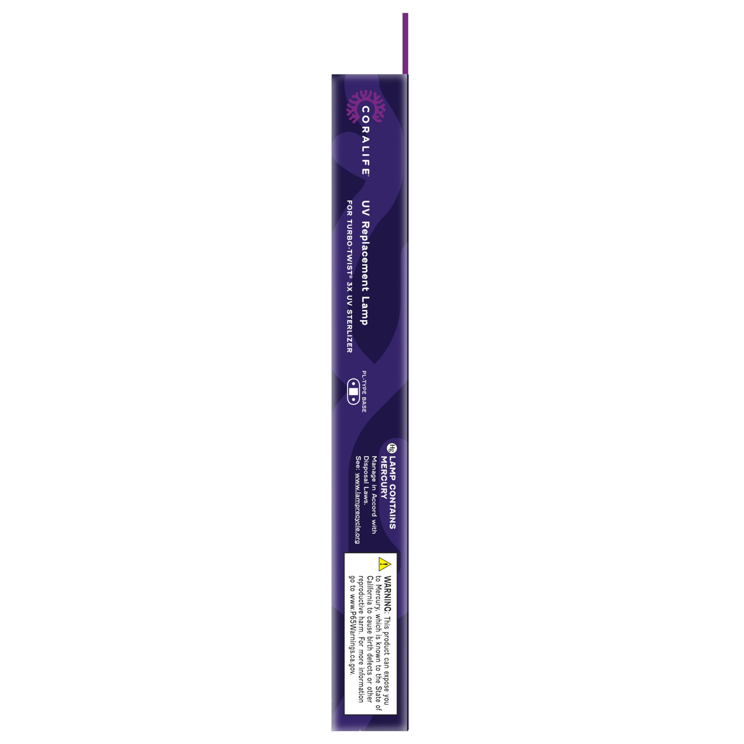 Coralife Aquarium Fish Tank Marine Salt Water Turbo-Twist UV Sterilizer 9W Replacement Bulb - Compatible with 3X up to 125 Gallon Tanks | UV Sterilization for Clean & Healthy Aquatic Environment | Perfect for Saltwater & Freshwater Fish Tanks, Reef Aquariums, and Pond Systems