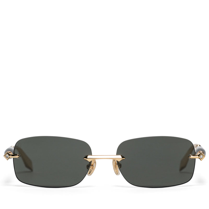 James Oro Nova Sunglasses - Black Tint with Gold Accents for Men & Women | UV Protection, Fashion Shades for Outdoor Activities, Driving & Beach Vacations