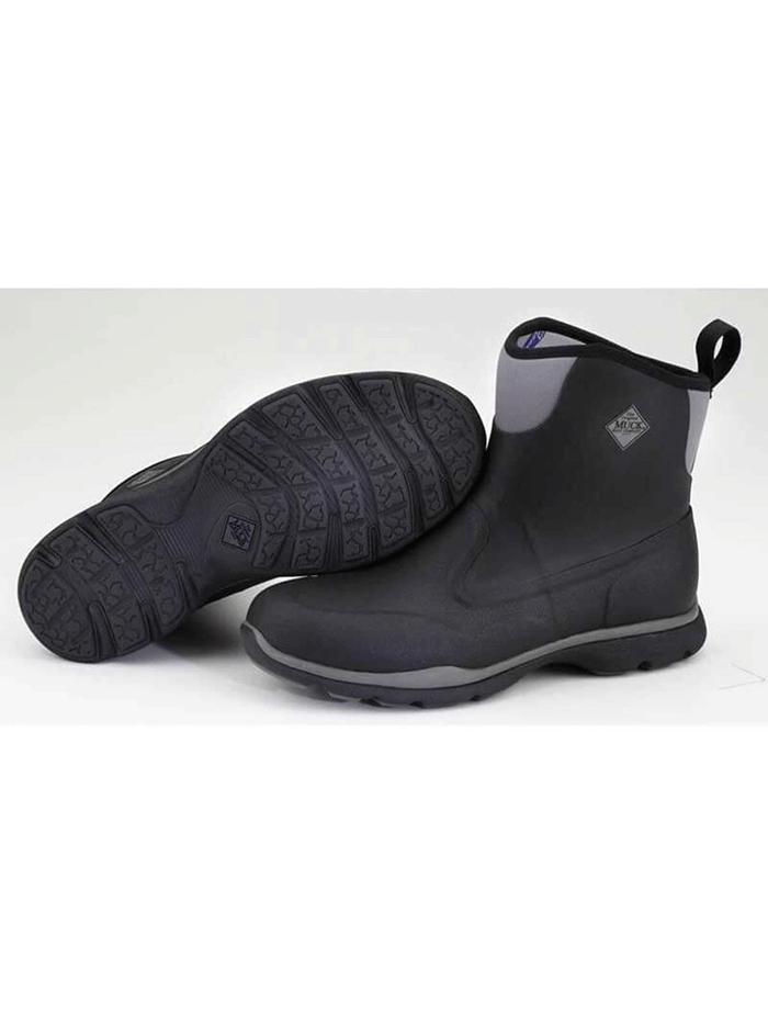 Muck Boot Men's Excursion Pro Mid Waterproof Work Boots - Black/Gunmetal - Ideal for Hunting, Hiking & Outdoor Activities