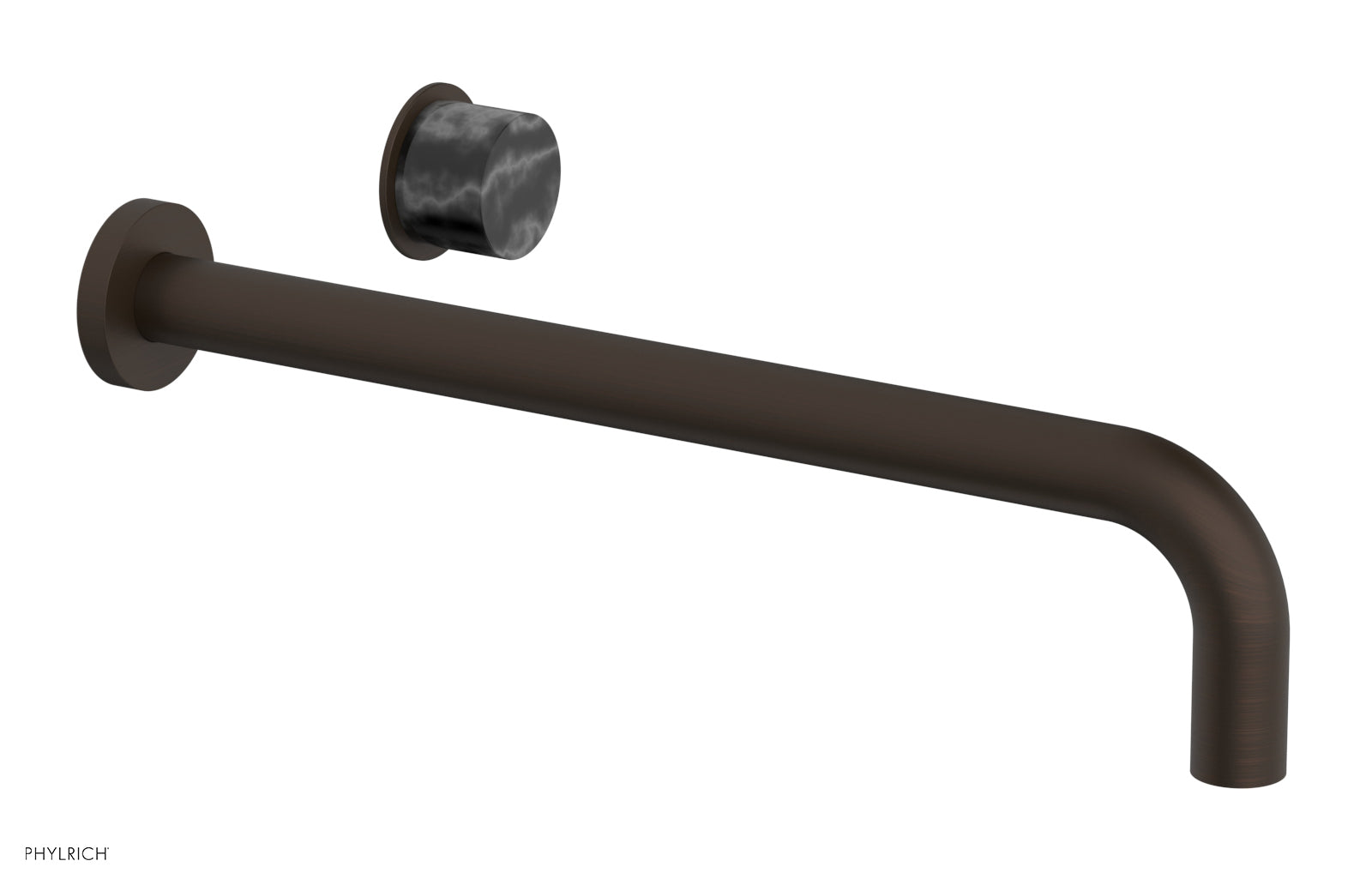 Basic II 14 Single Handle Wall Mount Bathroom Faucet Set with Black Marble Handle - 230 17 14 - Perfect for Modern Bathroom & Powder Room Renovations