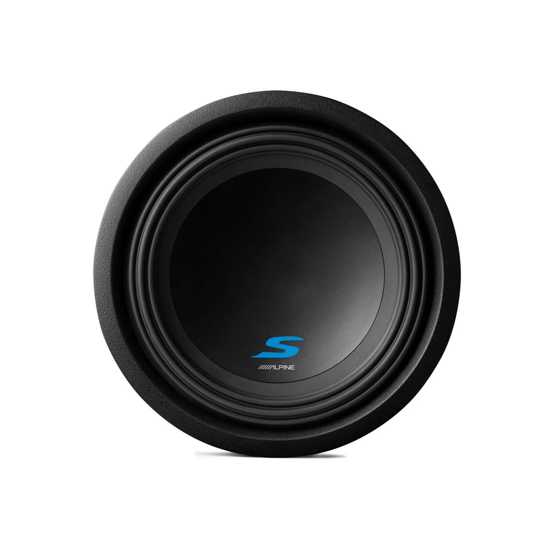 Alpine S W10D2 10-Inch S Series Dual 2 Ohm Voice Coil 1800W High Power Car Subwoofer - Perfect for Car Audio Systems, Bass Enhancement & Home Theater Setups