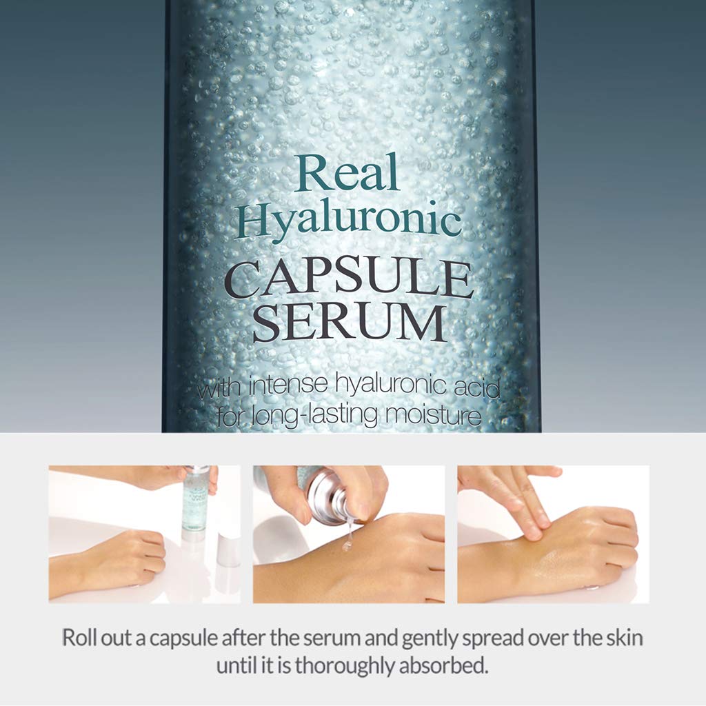 WELLAGE Hyaluronic Acid Capsule Serum 30ml (1.01 oz) - Intense Hydrating Face Serum with Milk Collagen & Ceramide for Wrinkles, Elasticity & Youthful Skin | Daily Moisturizer for Dry, Sensitive & Mature Skin | Perfect for Night Routine & Anti-Aging Skincare Regimen