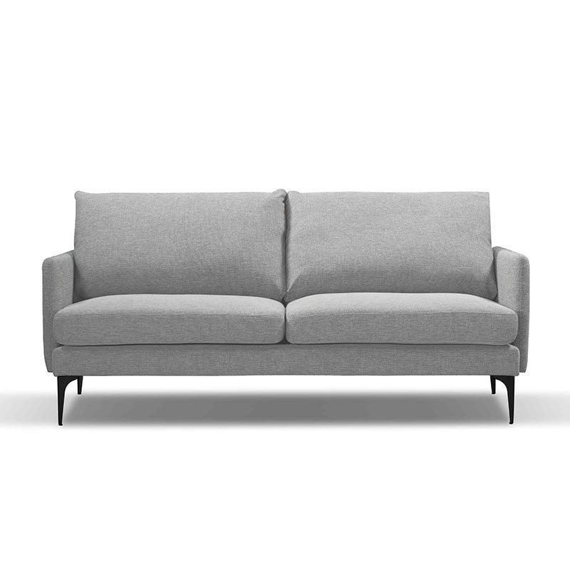 HARLOW 3-Seater Sofa Light Grey - Modern Living Room Furniture for Small Spaces & Apartments