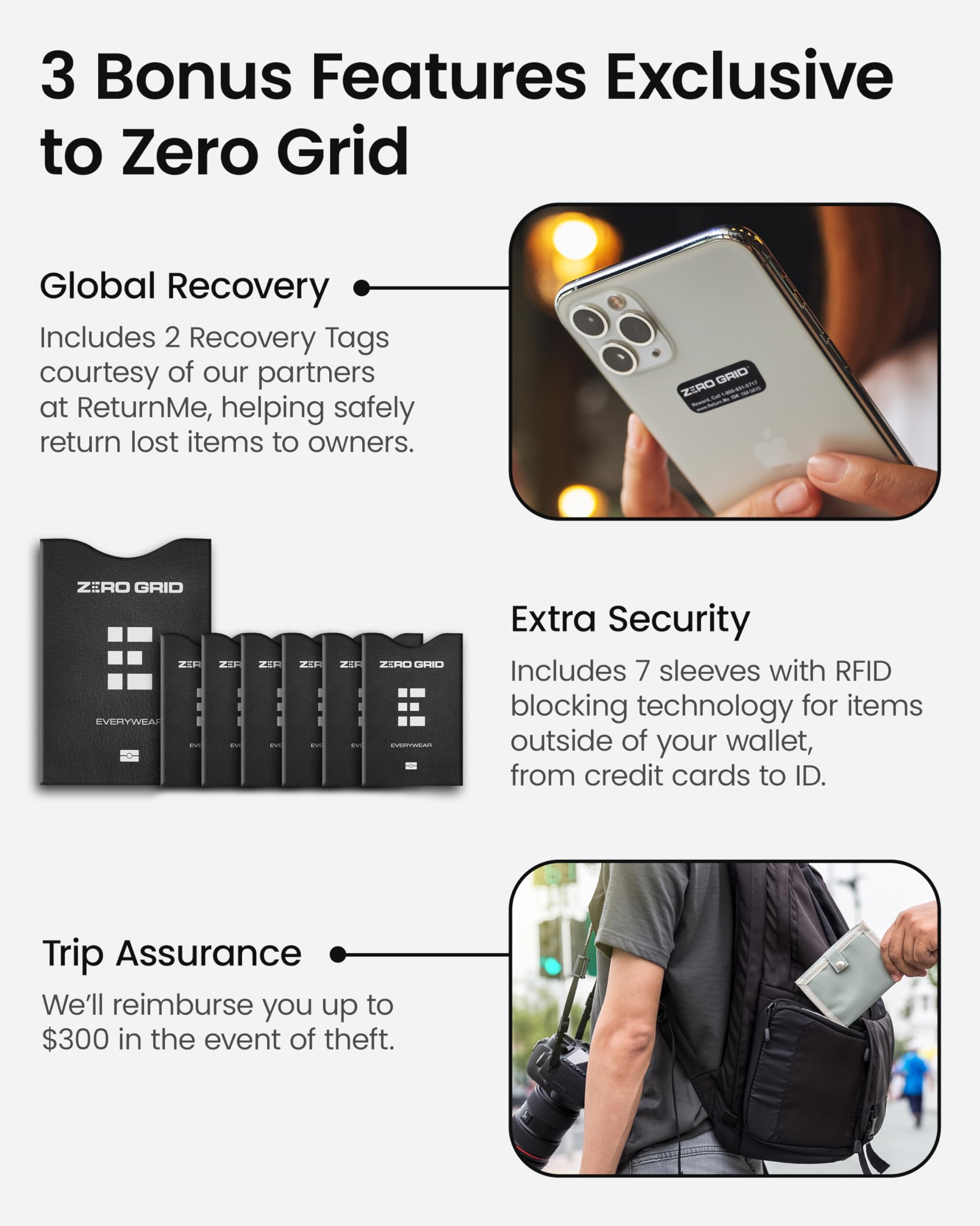 RFID Blocking Travel Neck Wallet for Men & Women - Slim Passport Holder & Concealable Nylon Pouch for Phone, Cash, Cards - Water Resistant Anti-Theft Waist Bag for Airplane, Cruise, Hiking & City Exploration (Large, Dark Grey)