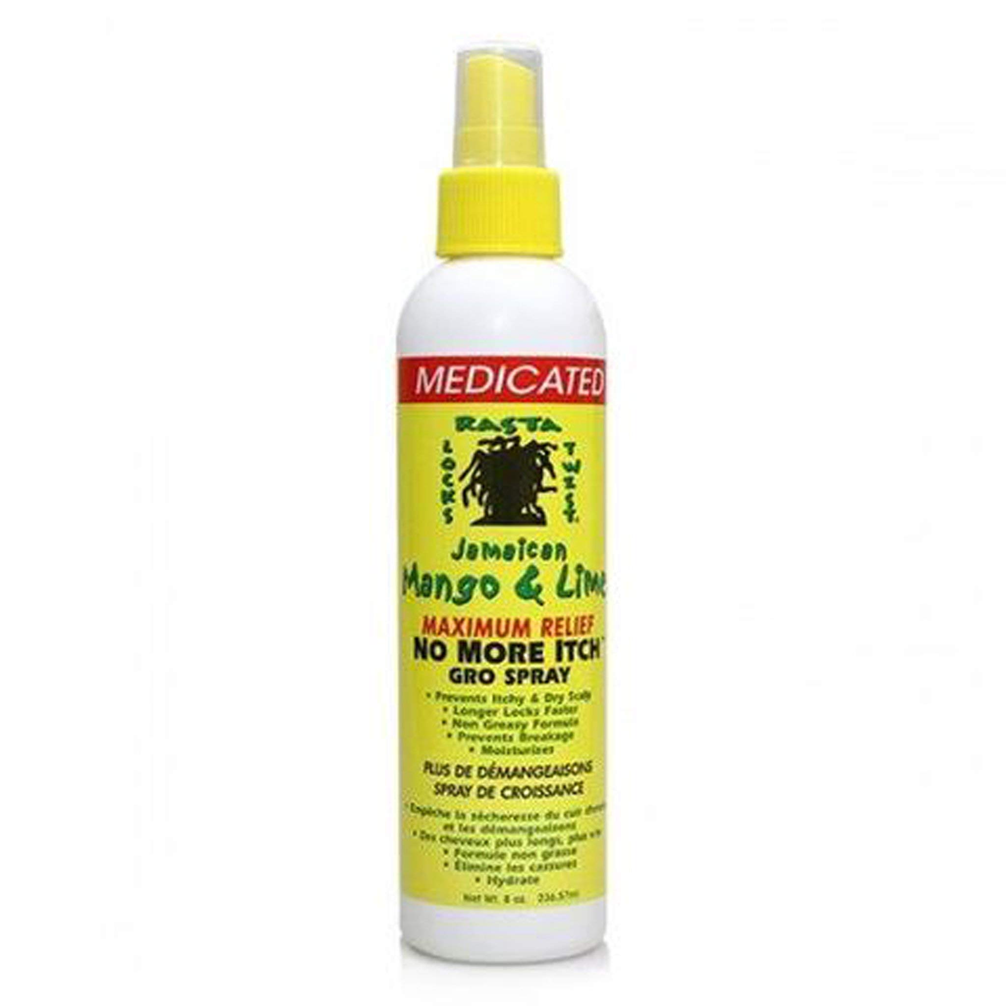 Jamaican Mango Medicated No More Itch Spray - Fast Relief for Insect Bites, Poison Ivy & Skin Irritations - Perfect for Outdoor Activities & Camping
