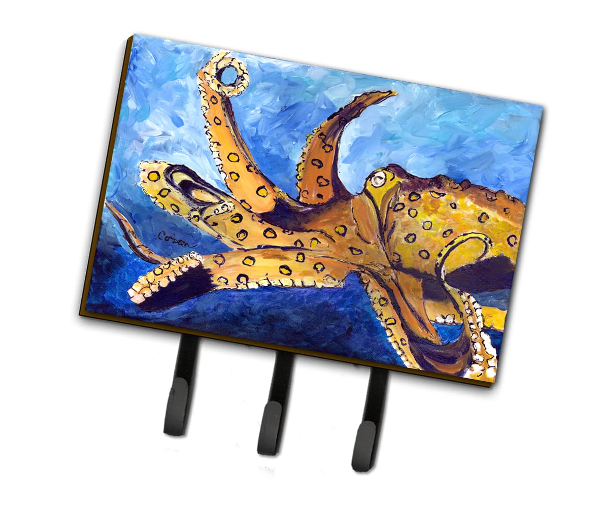 Caroline's Treasures 8794TH68 Octopus Wall Hook - Multi-Purpose Key Holder, Coat Rack & Leash Organizer - Perfect for Hanging Keys, Towels, Aprons & Pet Leashes in Entryway, Kitchen or Bathroom