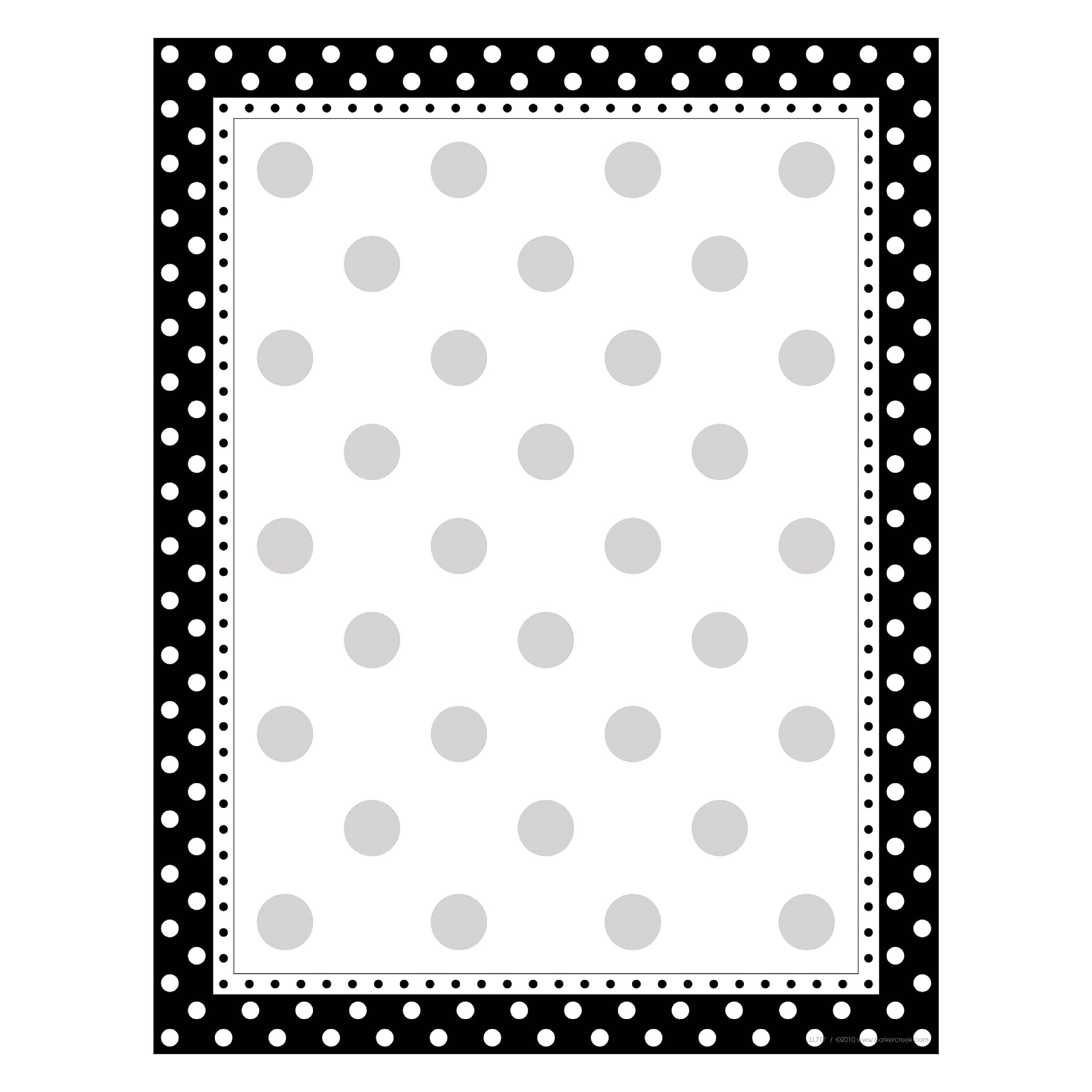 Barker Creek Black & White Dots Decorative Printer Paper - 8.5” x 11” Designer Computer Paper for Home, School & Office - 50 Sheets per Pack - Perfect for Craft Projects, Scrapbooking & Professional Documents