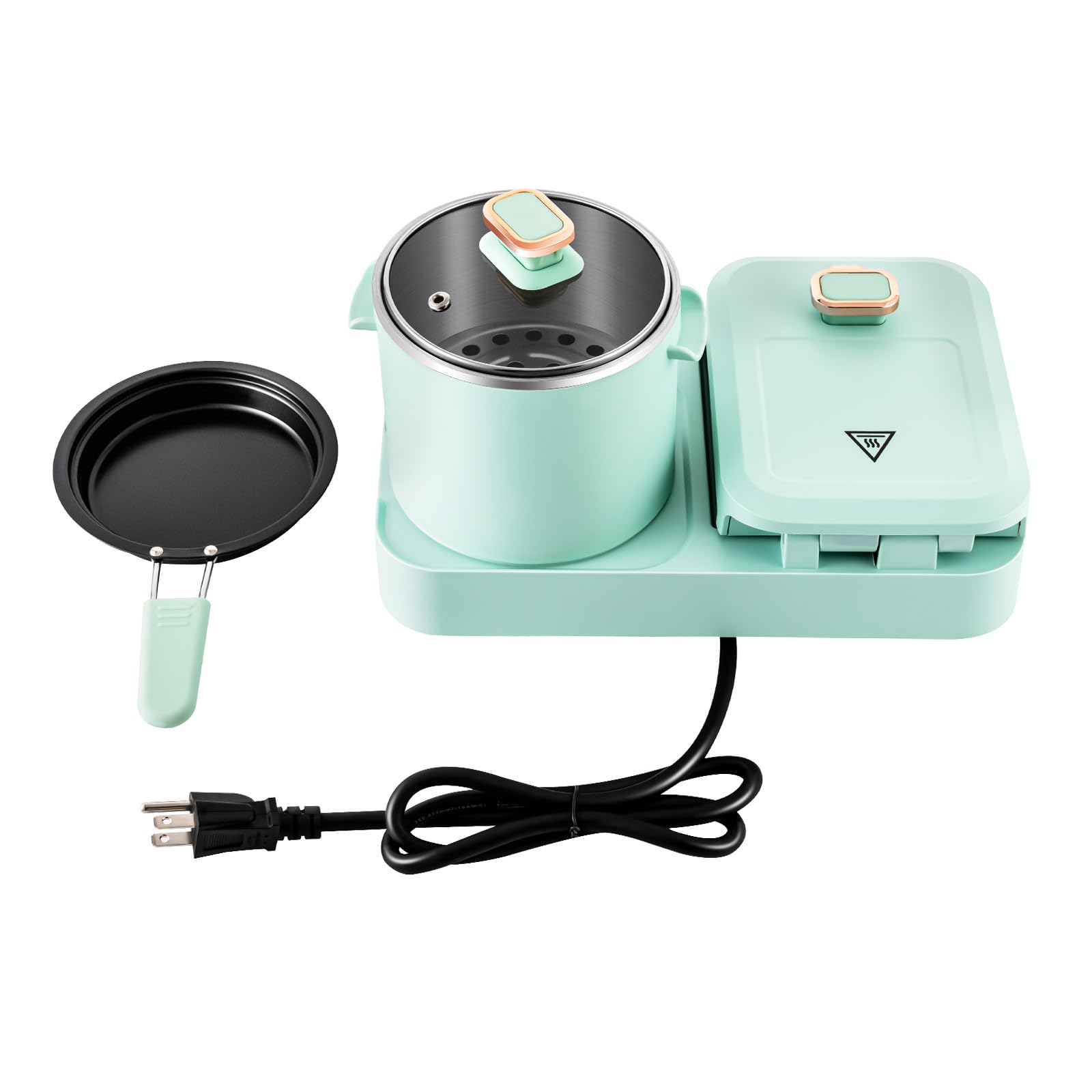 Non-Stick Electric Mini Toaster - 2 Slice Breakfast Sandwich Maker for Quick & Easy Meals - Perfect for Home, Office, Dorm & RV Use
