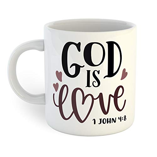 God Is Love Inspirational Coffee Mug - Perfect for Morning Brews, Office Use & Christian Gifts