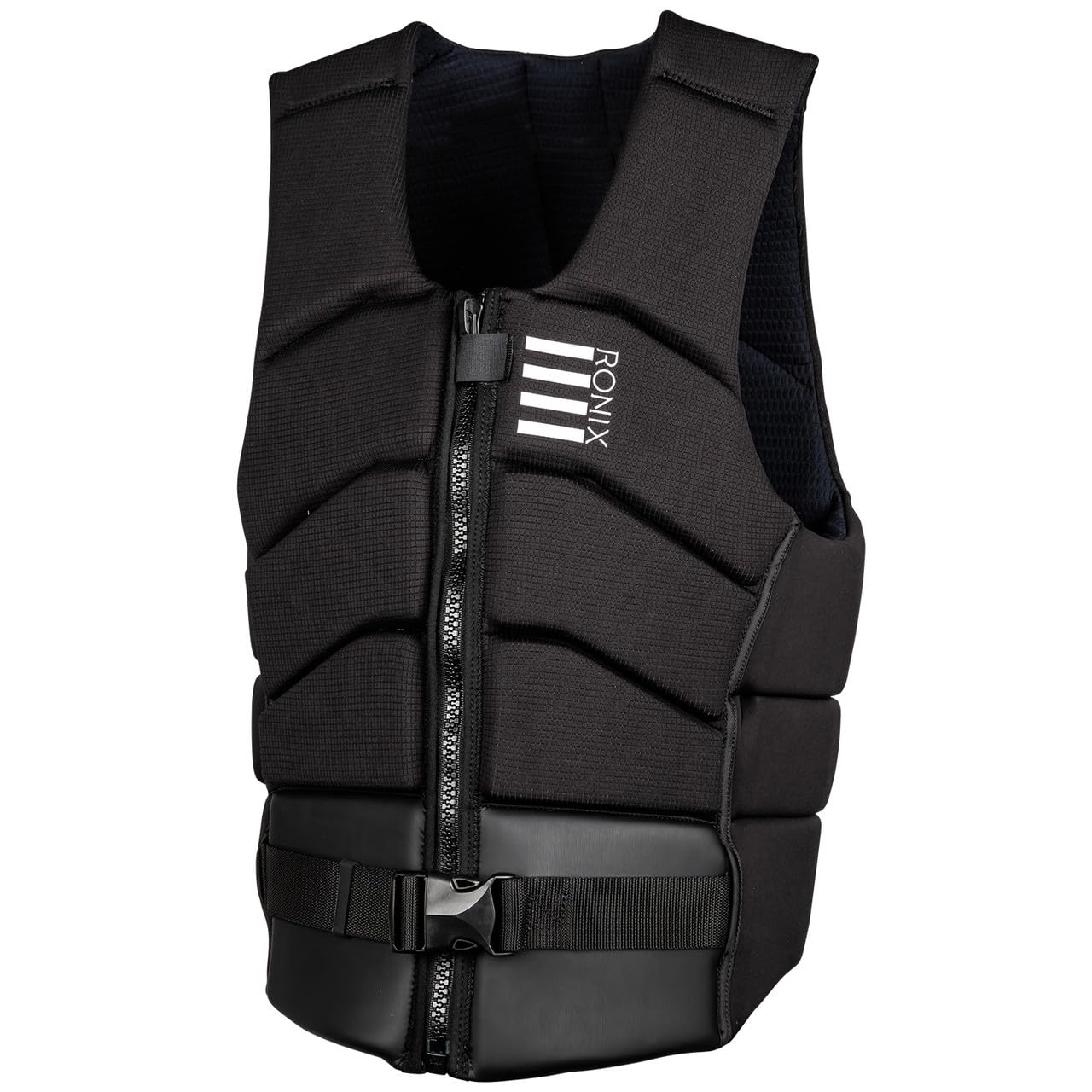 Ronix Kinetik Armor Foam NCGA Impact Vest for Wakeboarding & Water Sports - Black/White - XS - Safety Gear for Men & Women - Perfect for Boating, Jet Skiing & Aquatic Adventures