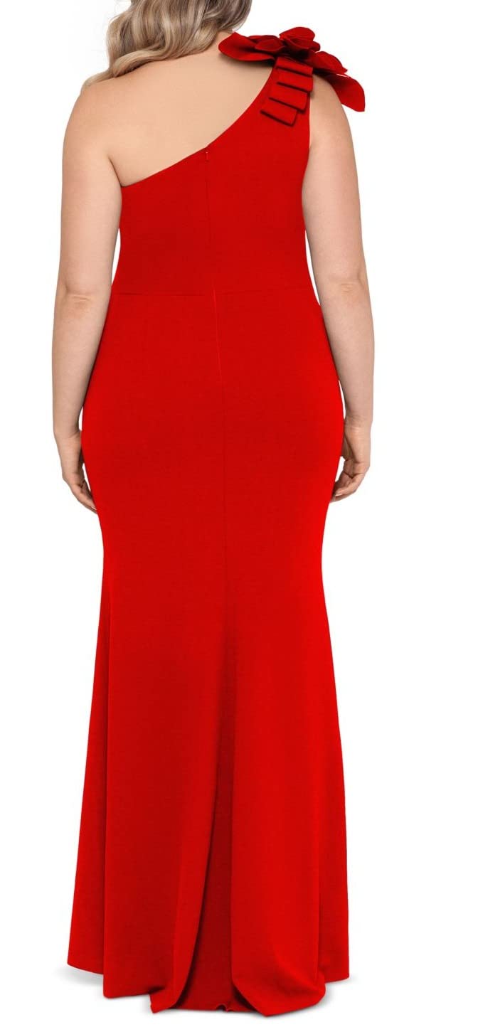 Xscape Women's Floral Maxi Dress - Elegant Long Sleeve Party Gown for Evening Events, Weddings & Special Occasions