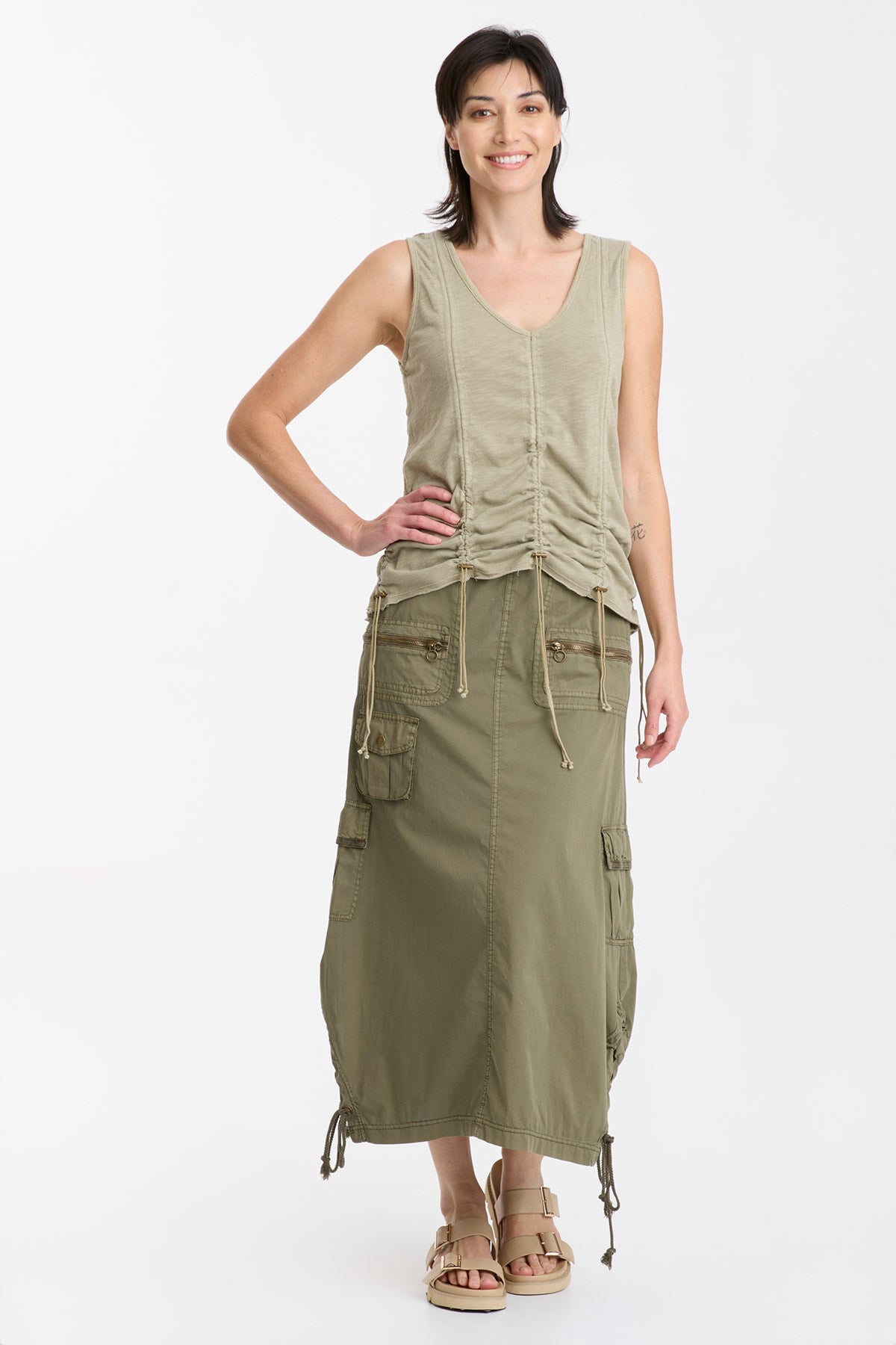 Izod Women's Mira Pigment Tank Top - Soft Cotton Casual Sleeveless Shirt for Summer, Workout, and Everyday Wear