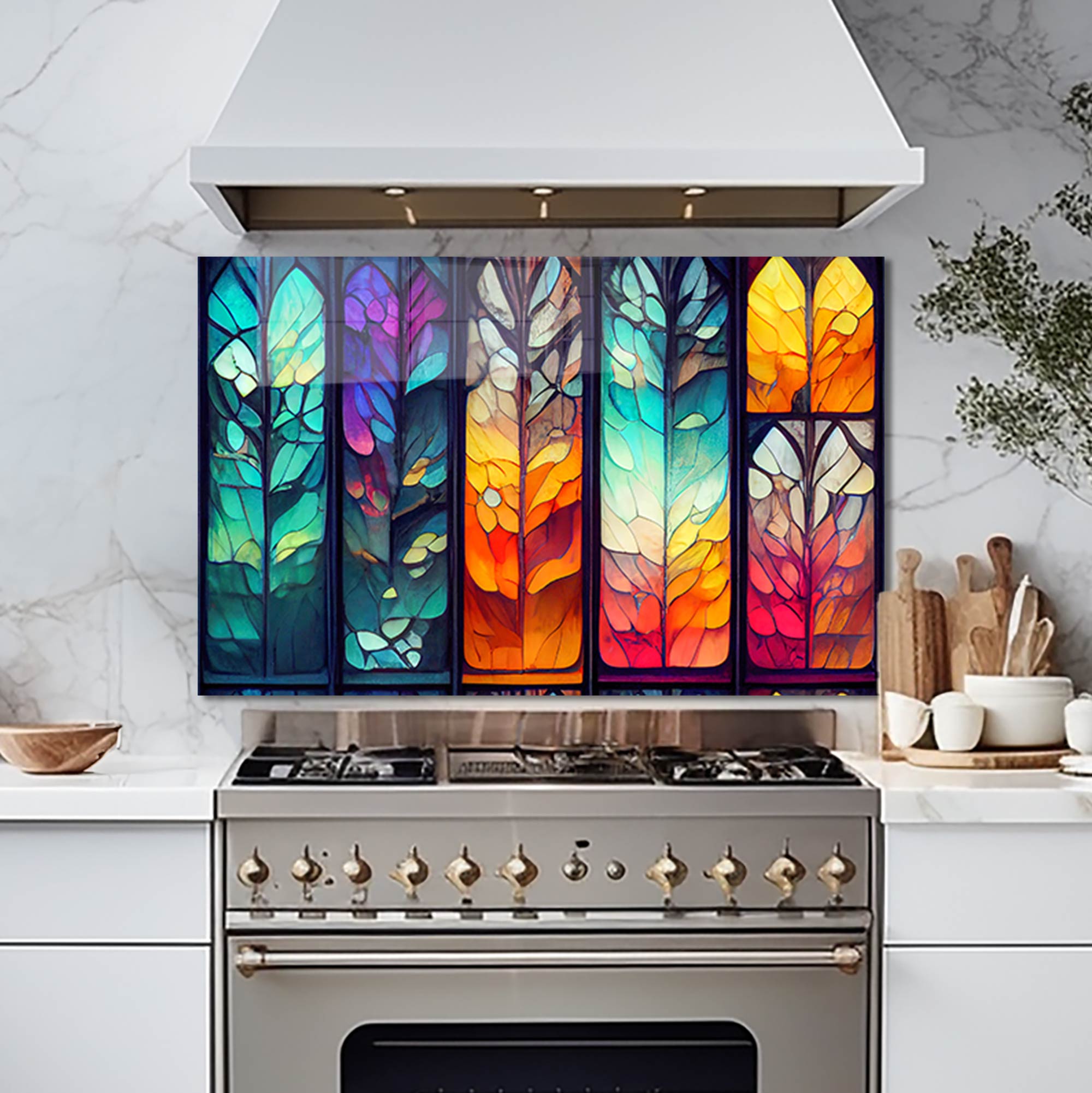 Seasons Glass Splashback - Stylish & Durable Kitchen Backsplash Panel - Perfect for Modern Kitchens, Bathrooms & Home Renovations
