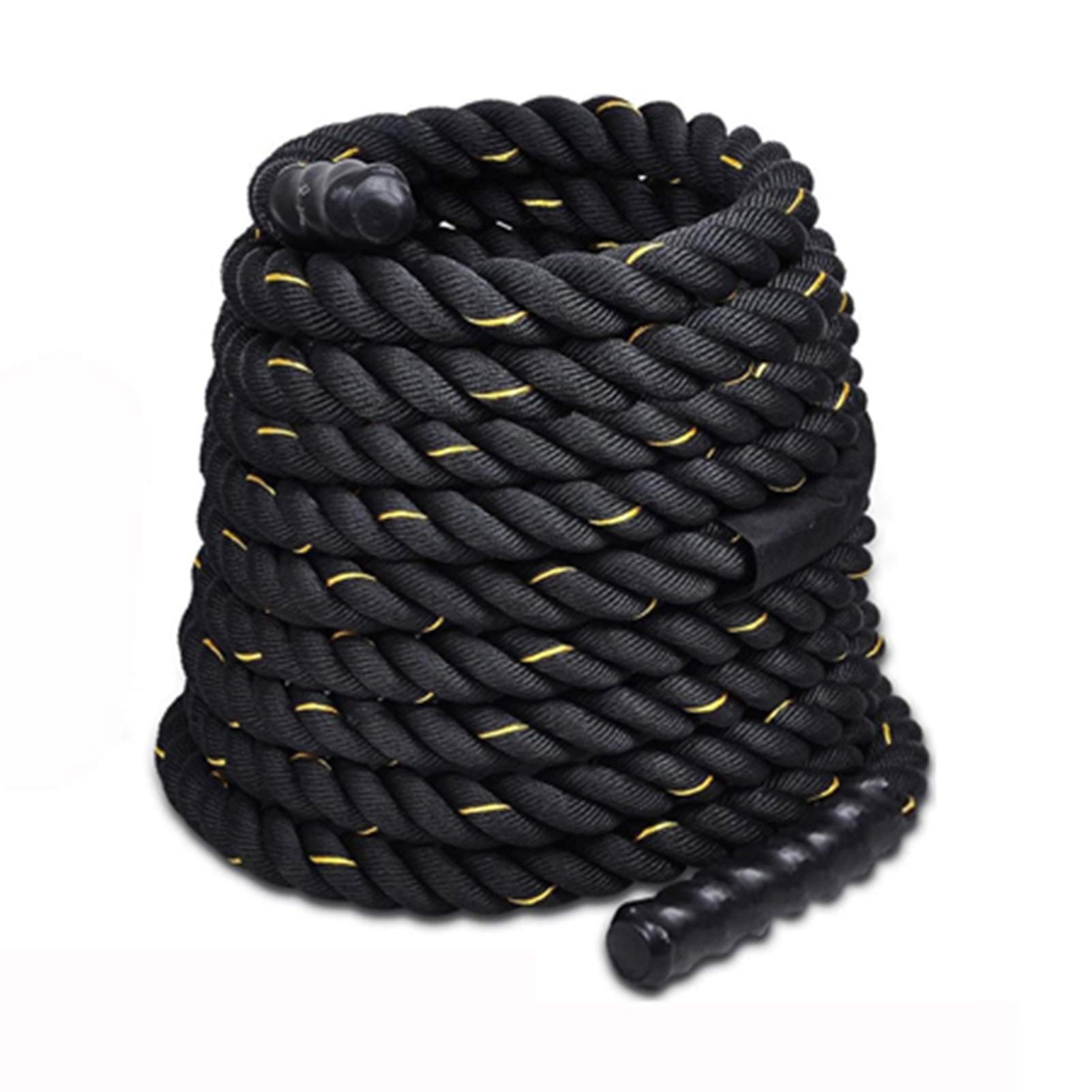 Battle Rope 38mm x 12m - Heavy Duty Fitness Rope for Outdoor Workouts, Strength Training & Aerobic Exercise - Perfect for Men & Women Gym Equipment, CrossFit & Home Fitness Routines