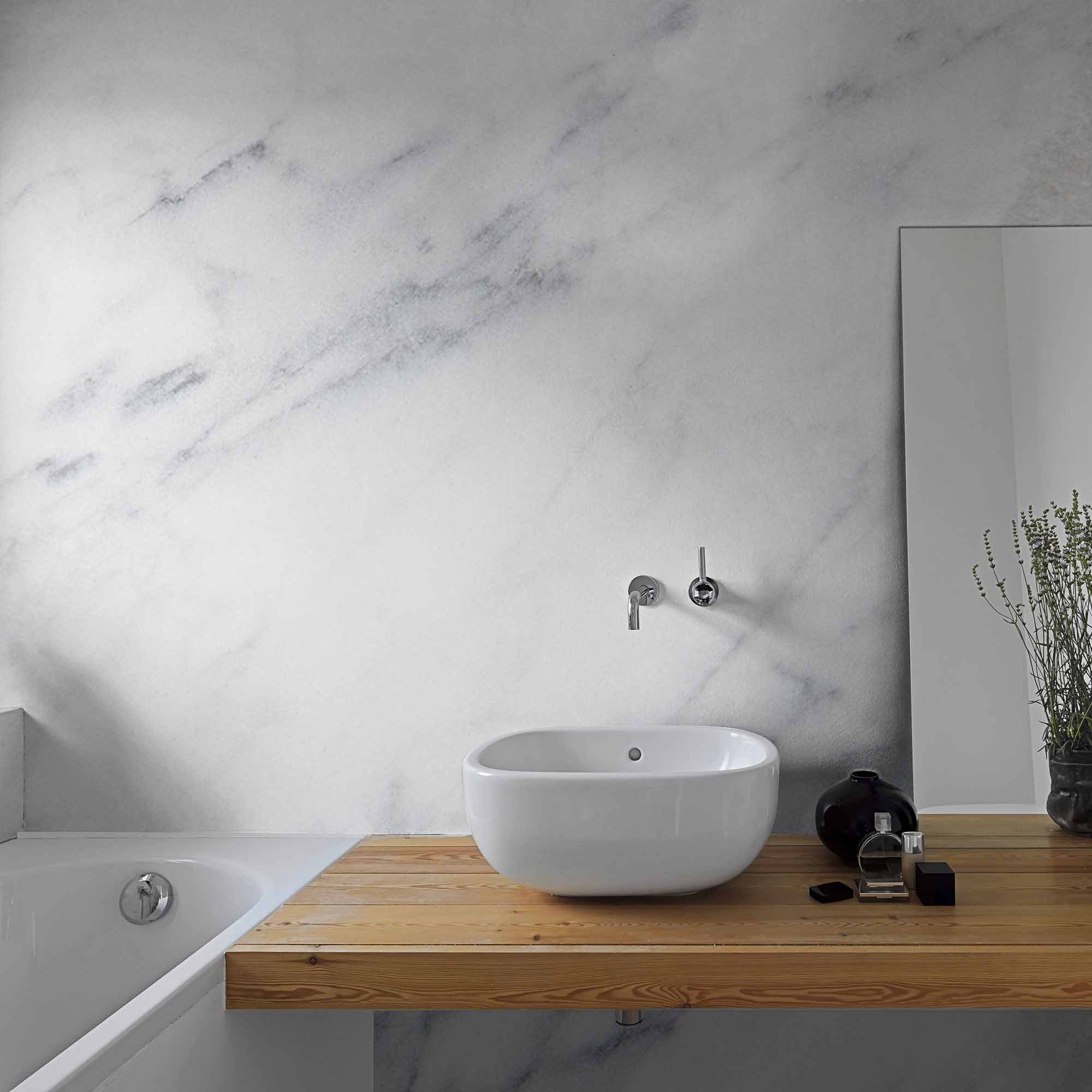 White and Grey Marble Peel and Stick Wallpaper - Self-Adhesive Removable Mural (24