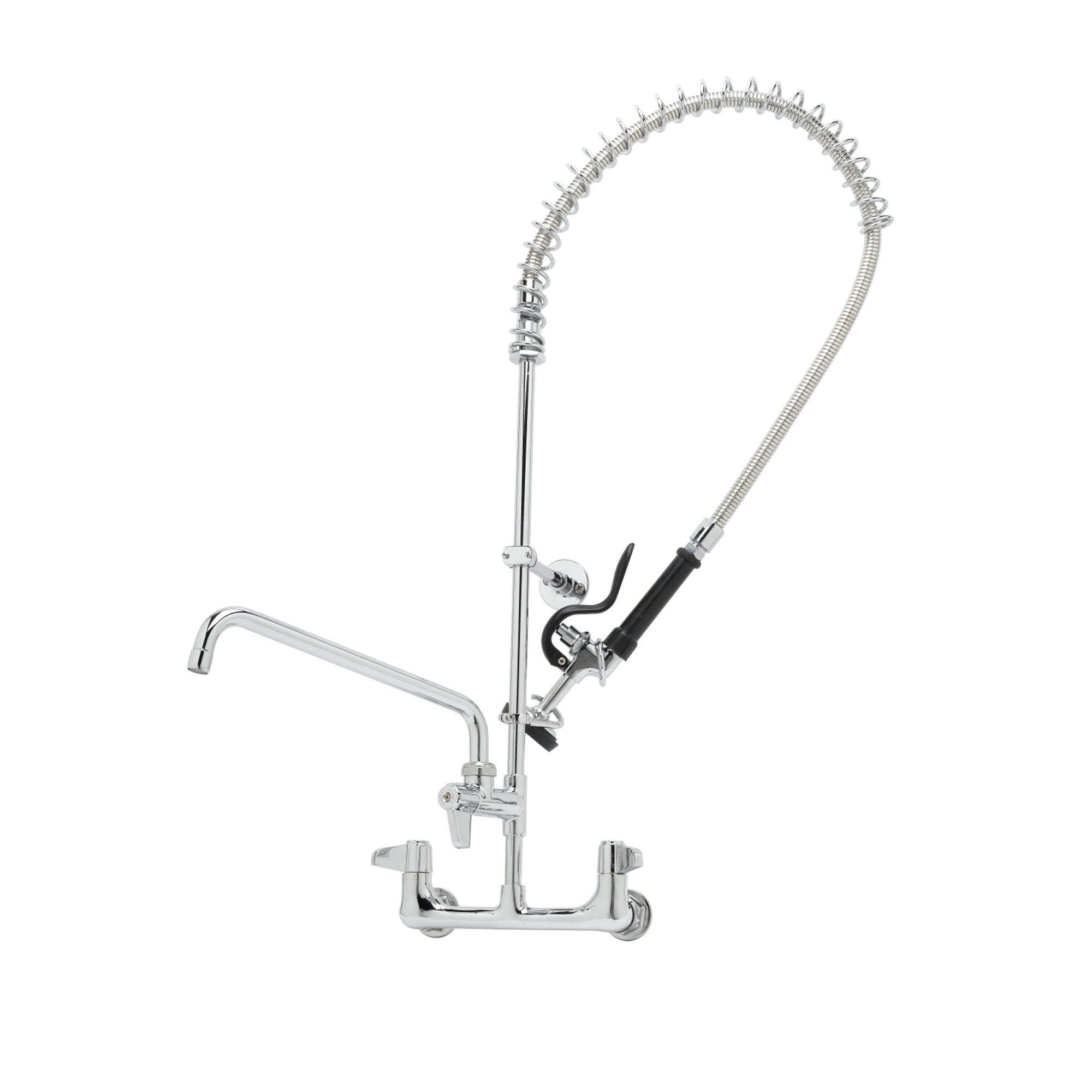 T&S Brass Pre-Rinse Wall Mount Commercial Faucet with 8