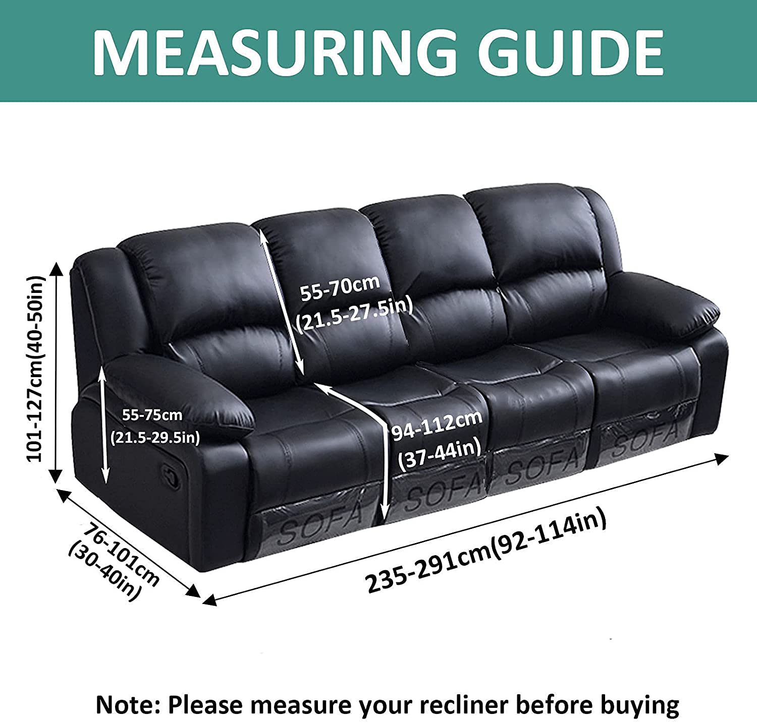 10-Piece Velvet Stretch Recliner Sofa Covers - Soft Washable Slipcovers for 4-Cushion Reclining Couches, Thick Furniture Protector (Red) - Perfect for Living Room, Home Theater & Family Gatherings