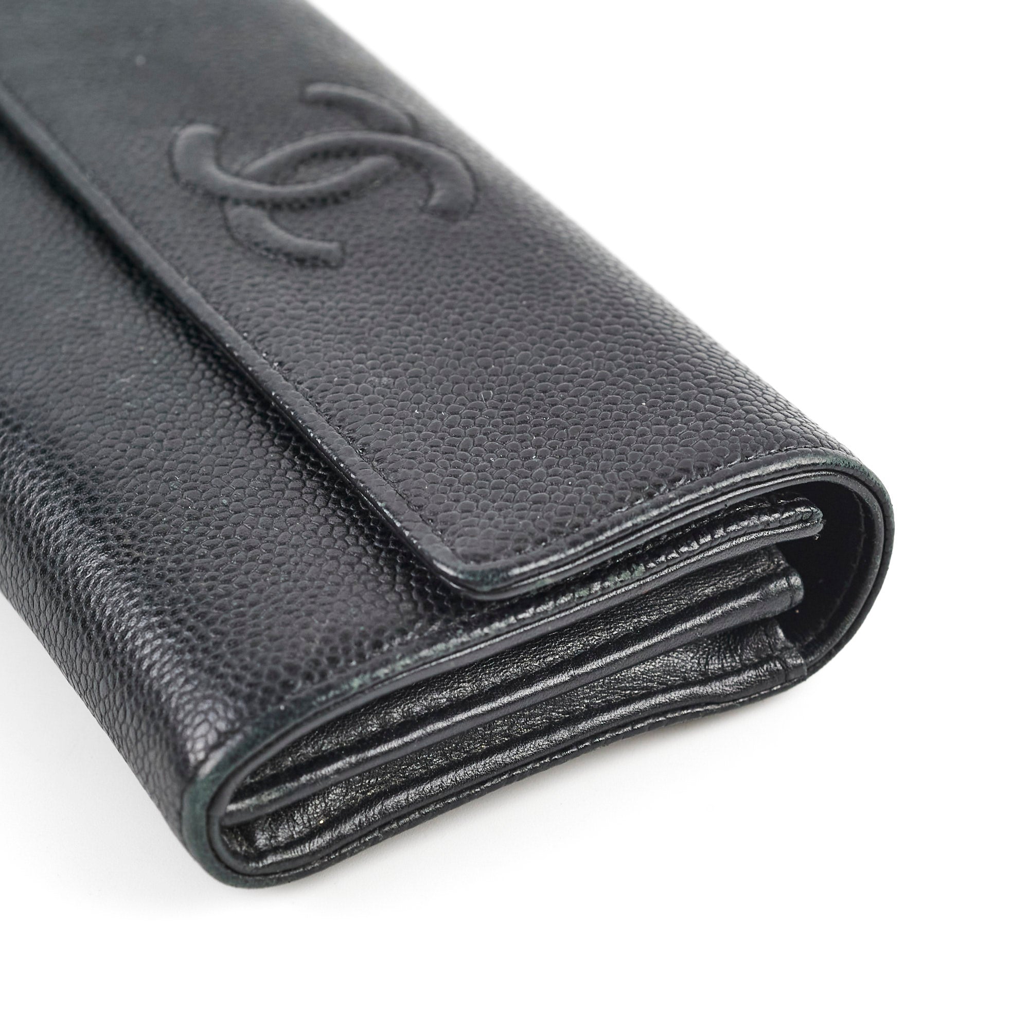 Chanel 18 Series Black Long Wallet for Women | Luxury Leather Zip Around Clutch | Perfect for Everyday Use, Travel & Special Occasions