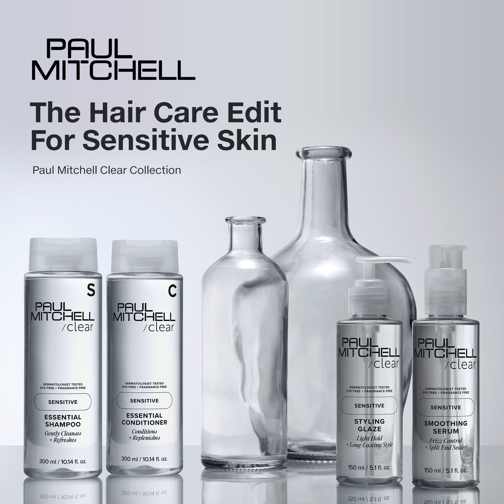 Clear Styling Glaze for Hair - Shine & Smoothing Hair Serum with Natural Ingredients - Perfect for Frizz Control & Daily Styling