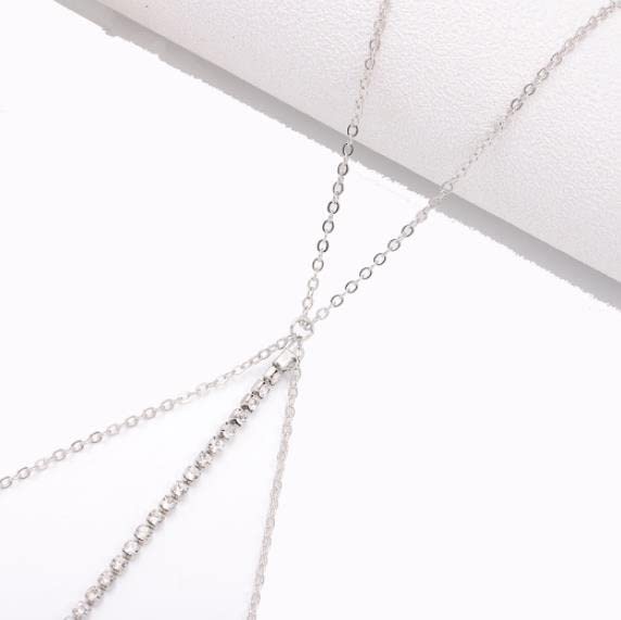 Sexy Rhinestone & Pearl Layered Body Chain for Women - Waist Belly Chain Bikini Accessory, Beach Party Jewelry | Perfect for Pool Parties, Music Festivals & Summer Vacations