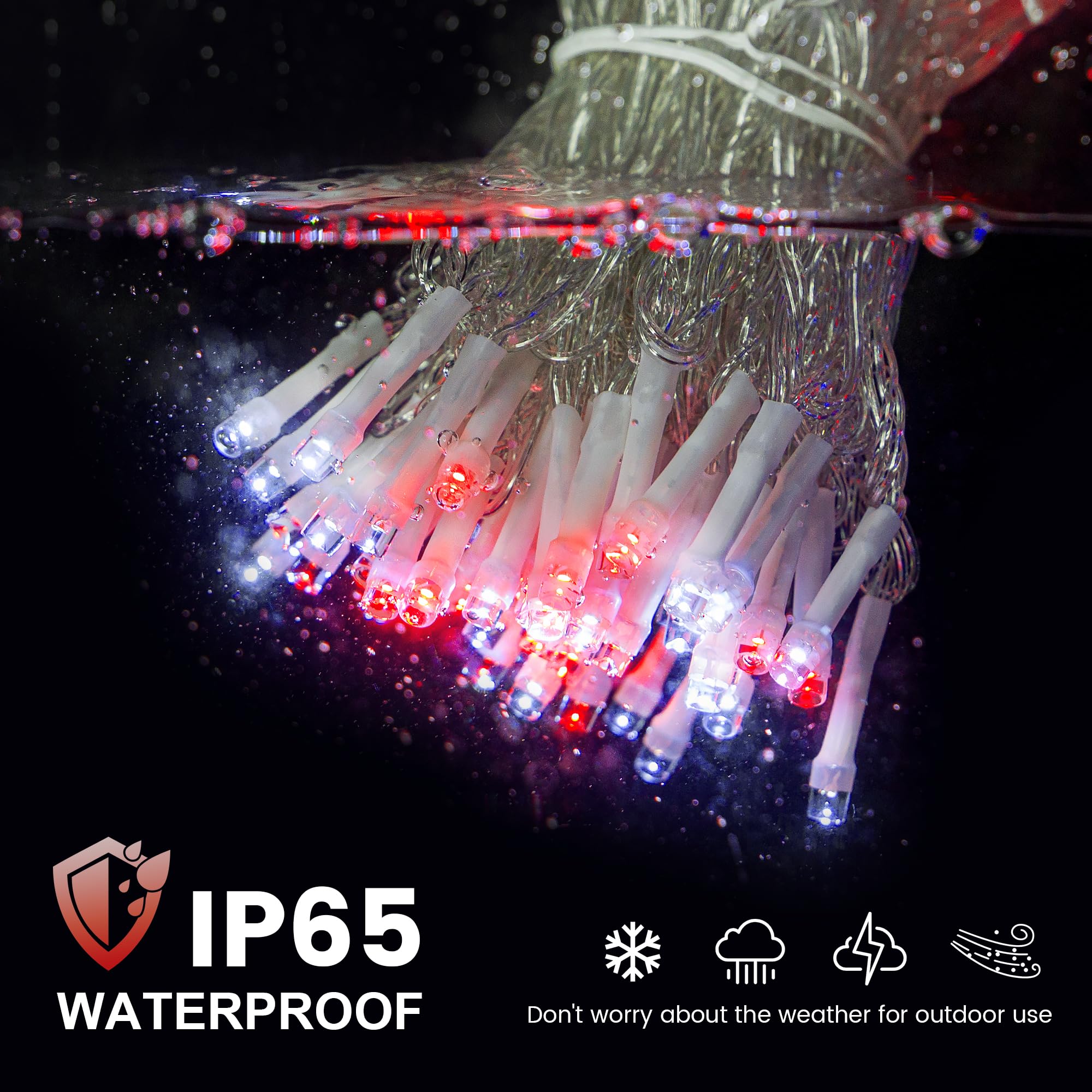 Hopolon 33FT 100 LED String Lights - Waterproof Connectable Fairy Lights for Christmas Tree, Wedding & Bedroom Decor