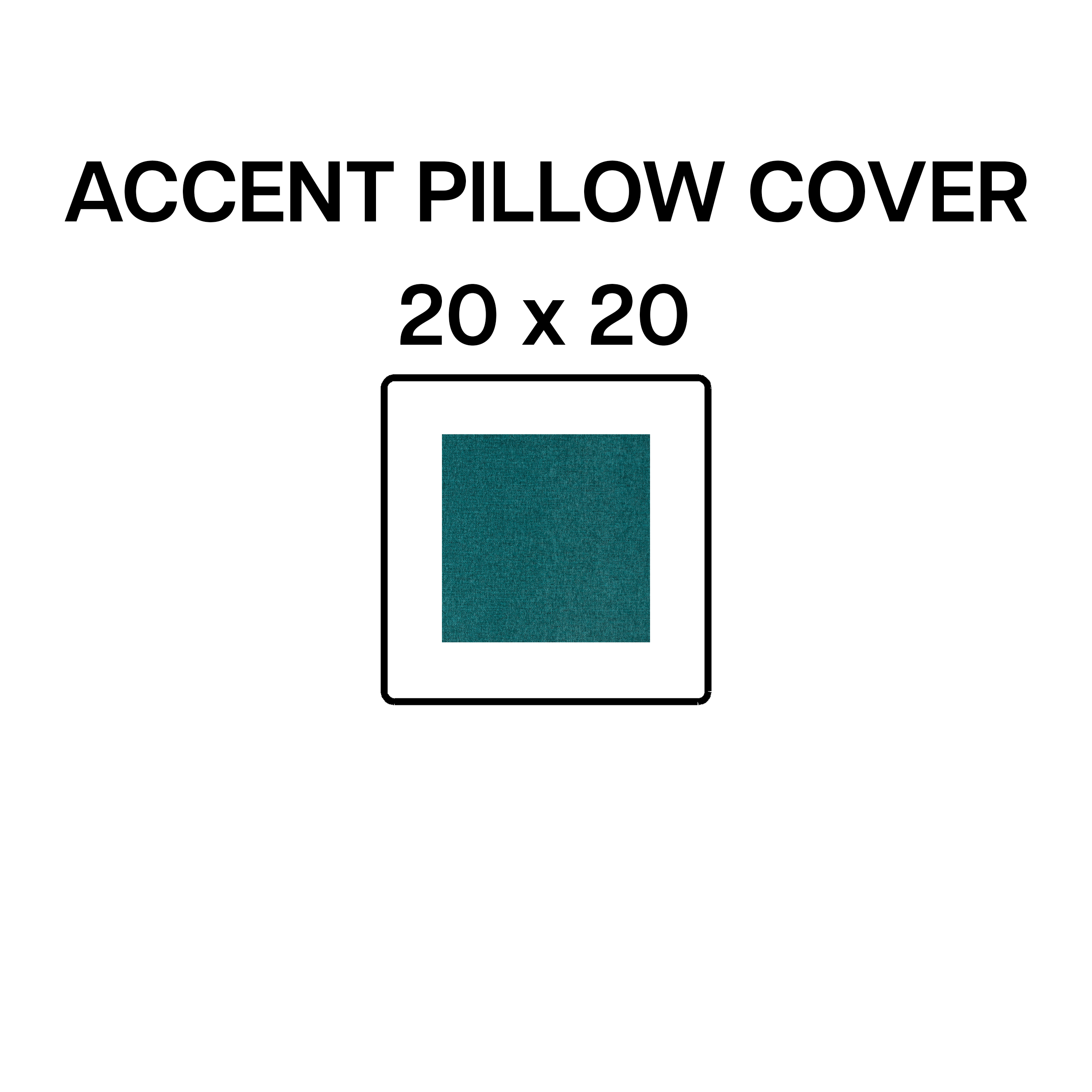 20x20 Inch Ocean Blue Accent Pillow Cover - Soft Decorative Throw Pillow Case for Sofa, Bed, Couch - Modern Home Decor for Living Room & Bedroom