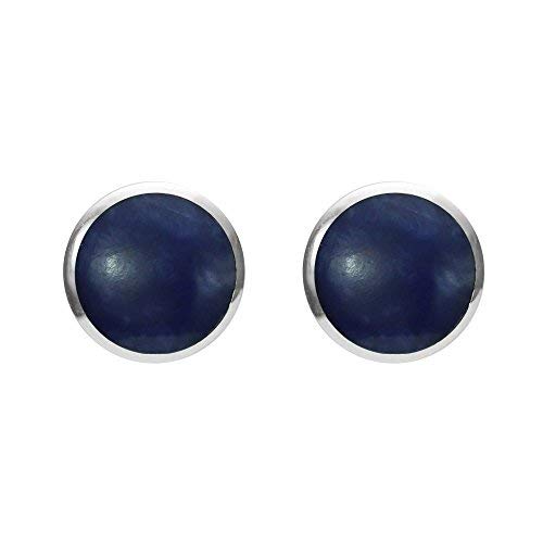 Boma Jewelry Sterling Silver Inlay Circle Stud Earrings for Women - Hypoallergenic Fashion Jewelry for Everyday Wear, Gift Giving & Special Occasions