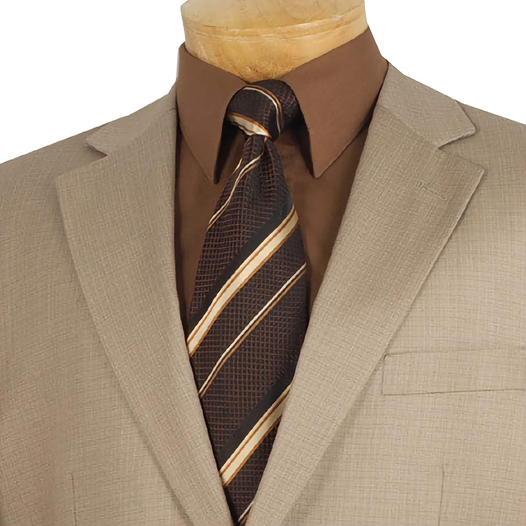 Premium 2-Piece Beige Textured Weave Suit with 2 Buttons | Formal Business Attire for Men | Perfect for Weddings, Office & Special Occasions