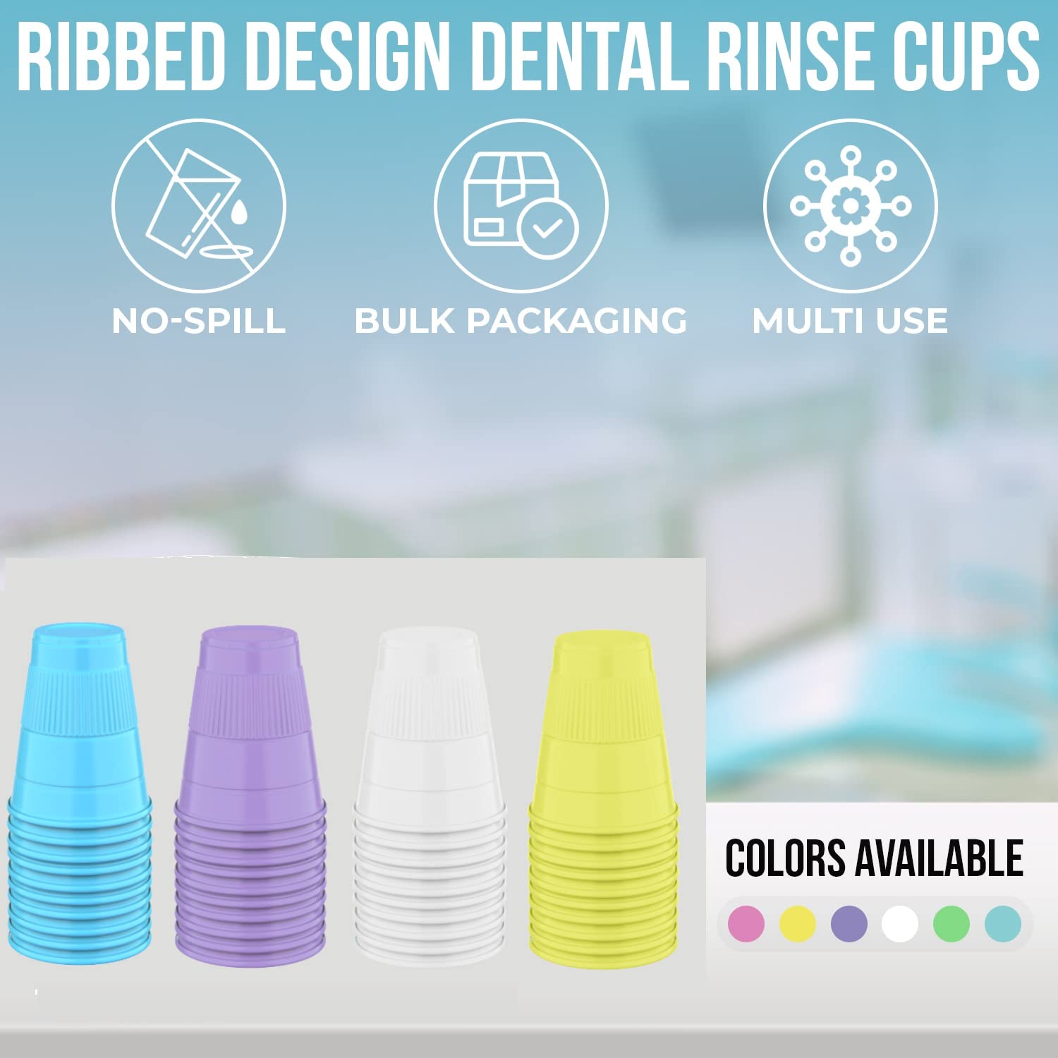 5 oz Disposable Plastic Cups - 50 Pack White Mini Cups for Bathroom, Medicine, Rinsing, Mouthwash | Party Supplies, Dental Use, Kids Drinks - Perfect for Parties, Clinics & Home Use