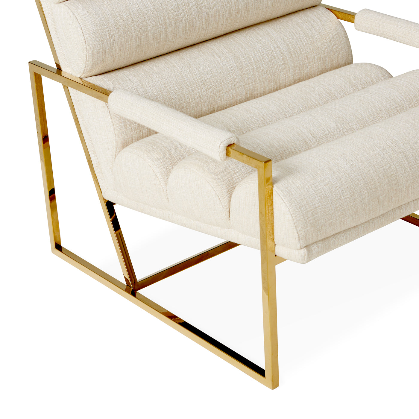 Channeled Goldfinger Lounge Chair - Modern Accent Chair for Living Room, Bedroom & Office - Comfortable Mid-Century Style Seating for Relaxing & Decor