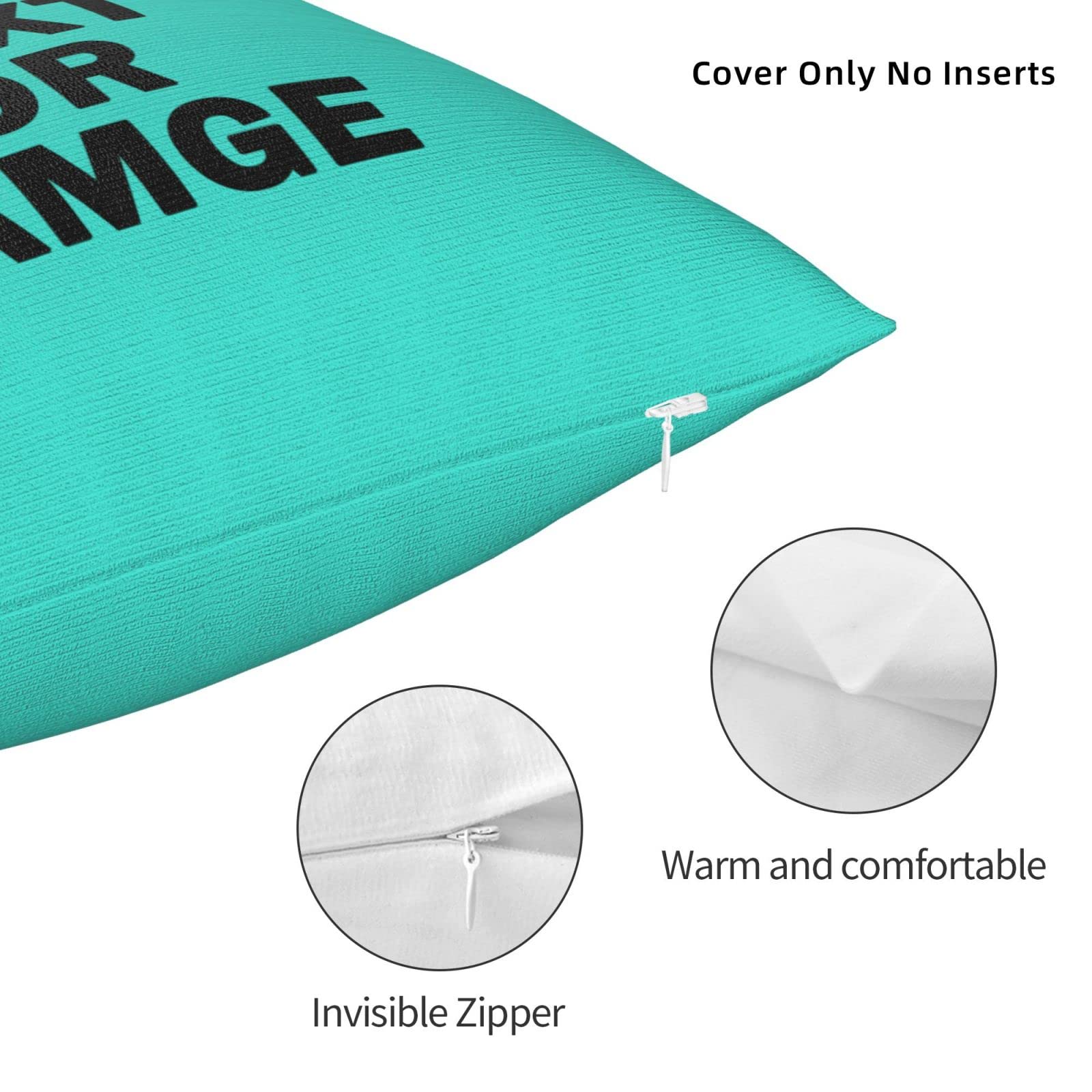 Custom Photo Pillow Case 20x20 - Personalized Throw Pillow Cover with Text & Image Printing - Unique Birthday, Christmas, Halloween & Wedding Gift Ideas - Perfect for Home Decor, Sofa, Bedroom & Special Occasions