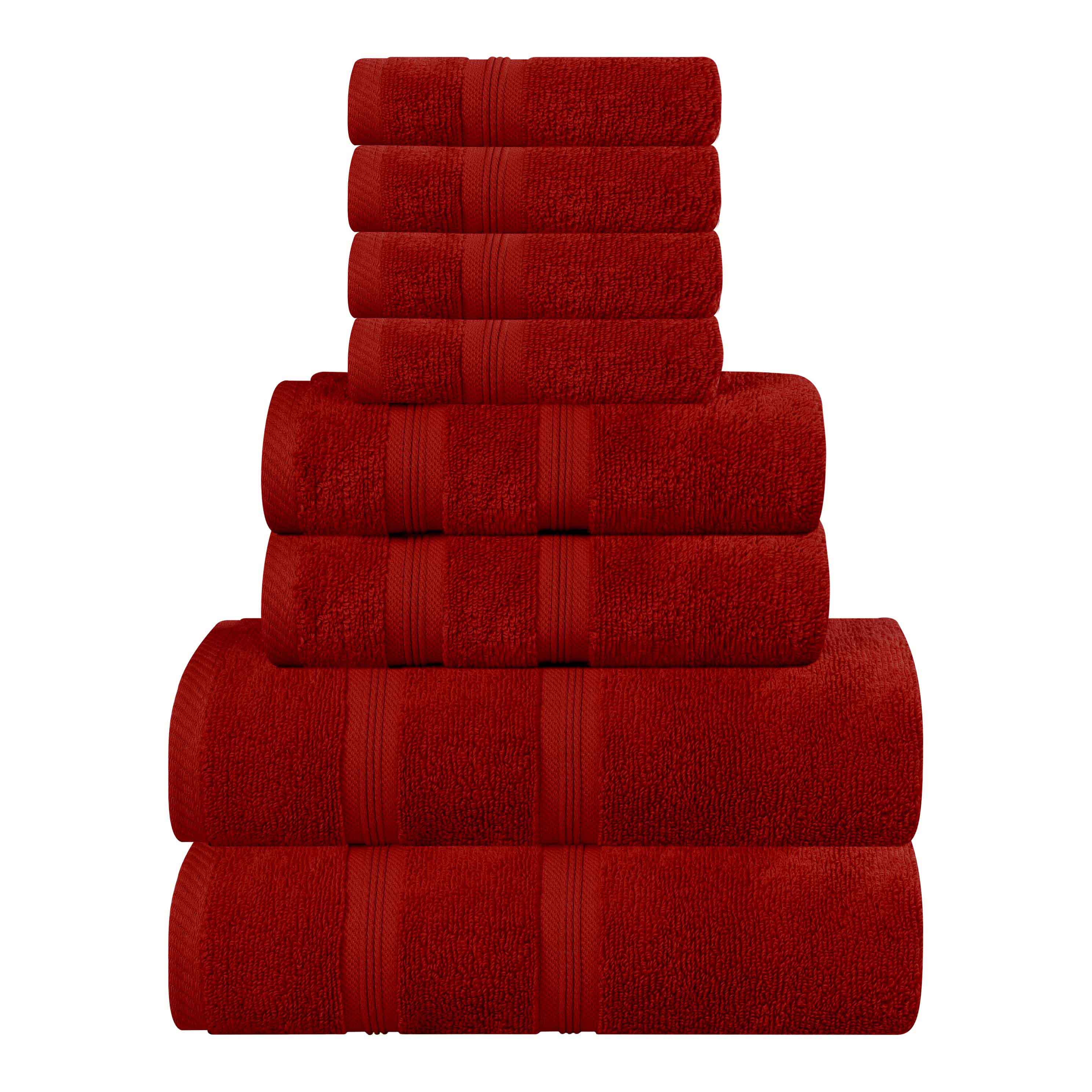 Premium 8-Piece Zero Twist Cotton Towel Set - Ultra Soft & Absorbent Bath Towels for Spa, Gym & Luxury Home Use