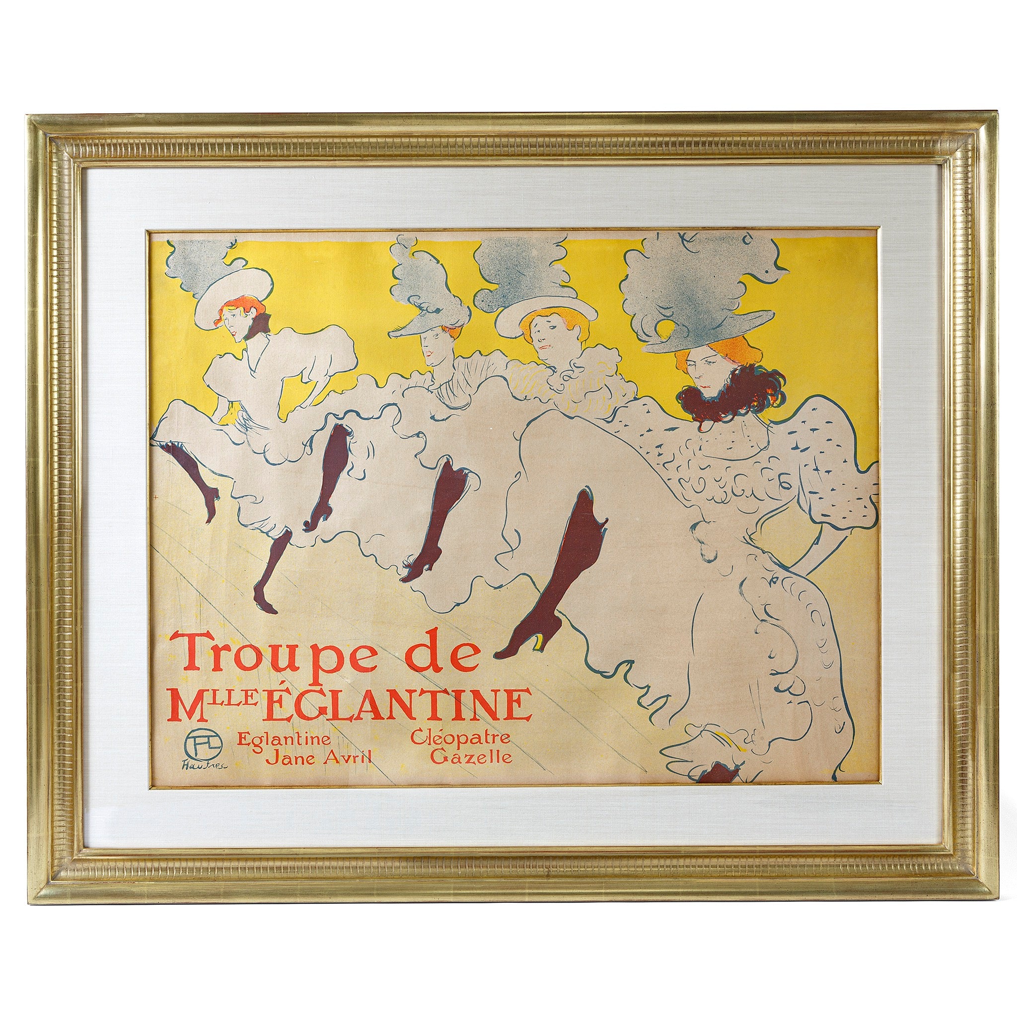Henri de Toulouse-Lautrec La Troupe de Mademoiselle Églantine Lithograph Print - Vintage French Art Poster for Home Decor & Office Wall Art