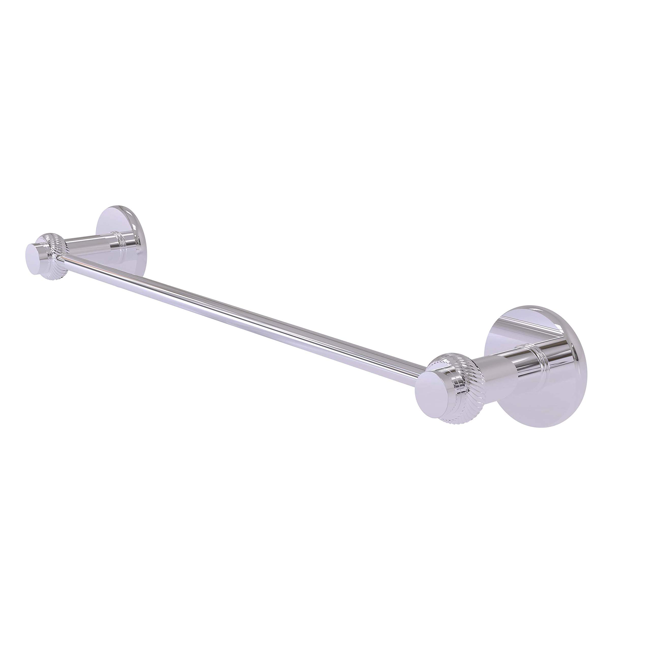 Allied Brass 931T/36-PC Mercury Collection 36-Inch Polished Chrome Twist Accent Towel Bar - Modern Bathroom Decor for Spa, Hotel & Home Luxury Upgrade